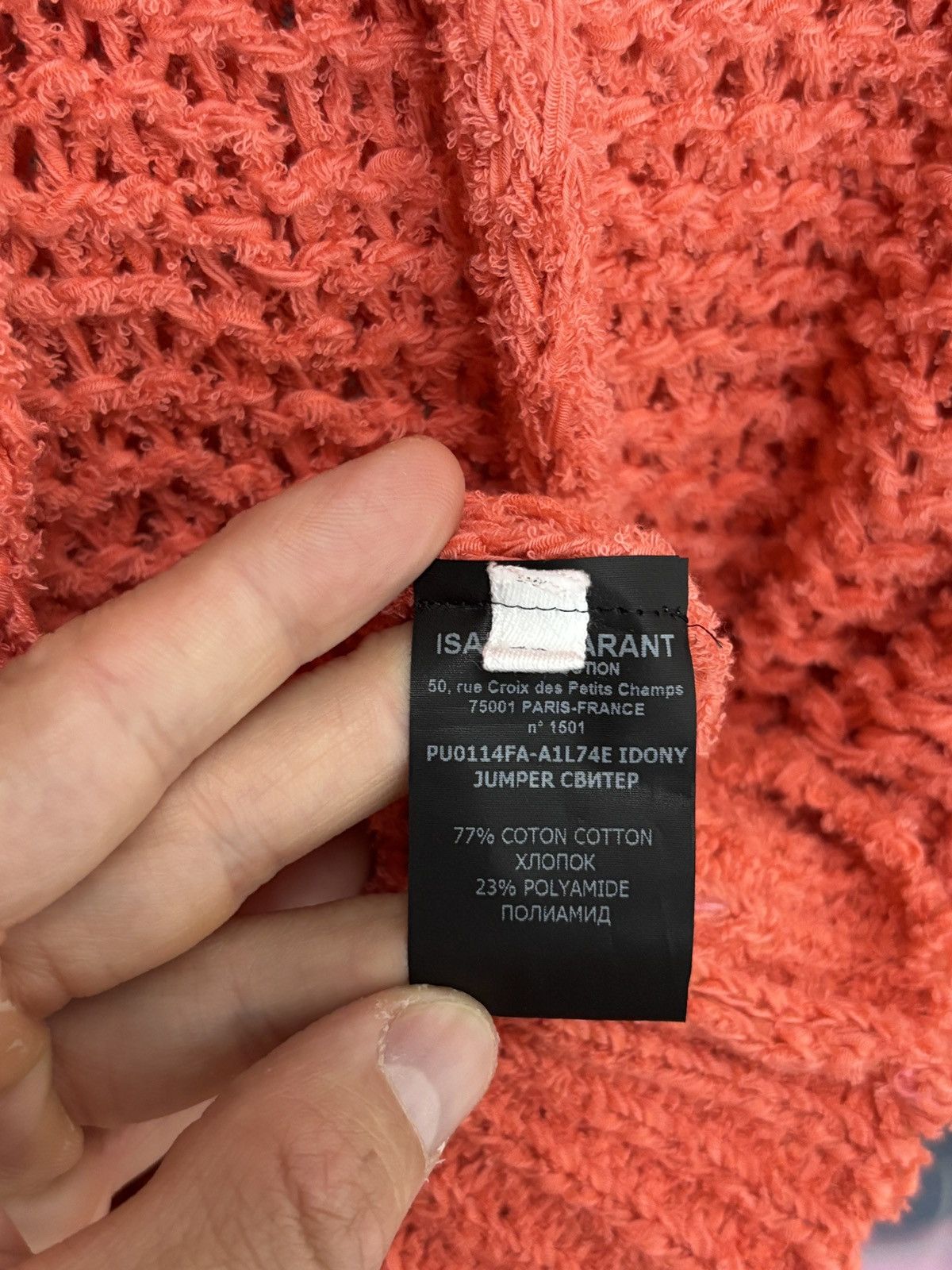 Isabel Marant Etoile Isabel Marant Etoile Mesh Knit Unique Hoodie Sweater Size L / US 10 / IT 46 - 11 Thumbnail