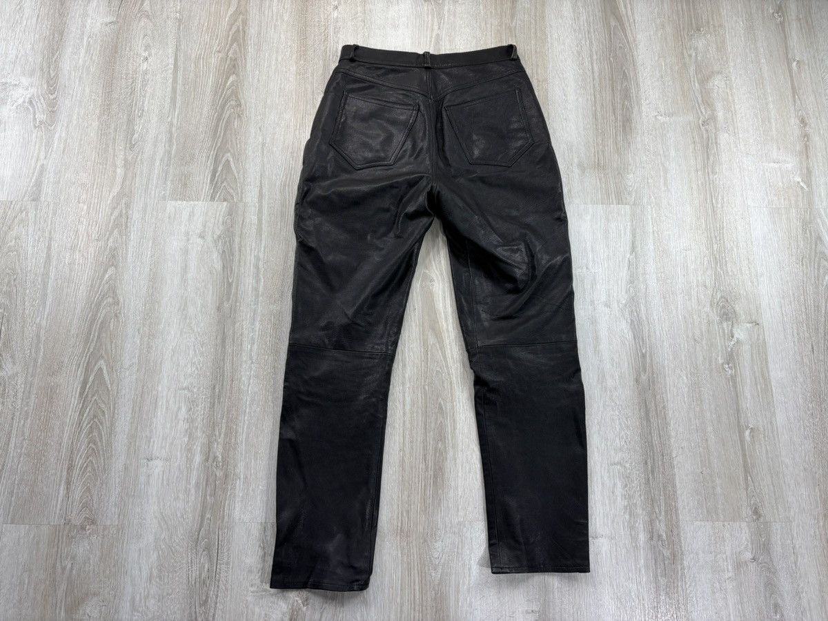 Genuine Leather × Leather × Vintage Womens biker moto leather pants Hennes Collection Size 40 Size 24" / US 00 / IT 34 - 9 Thumbnail