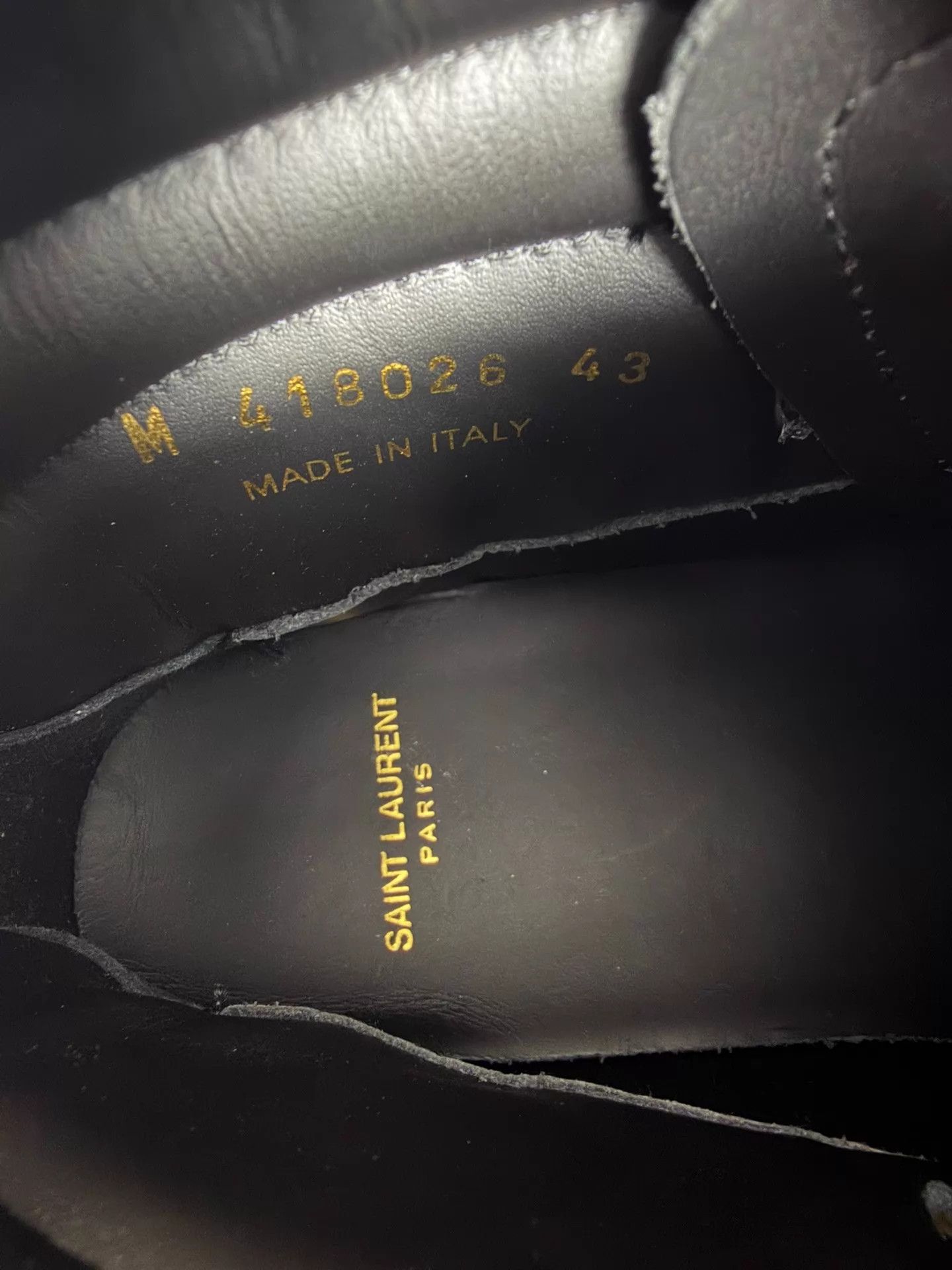 Yves Saint Laurent YSL SLP16SS blk Patent/Matte Leather HighTop Sneaker 43 Size US 10 / EU 43 - 5 Thumbnail