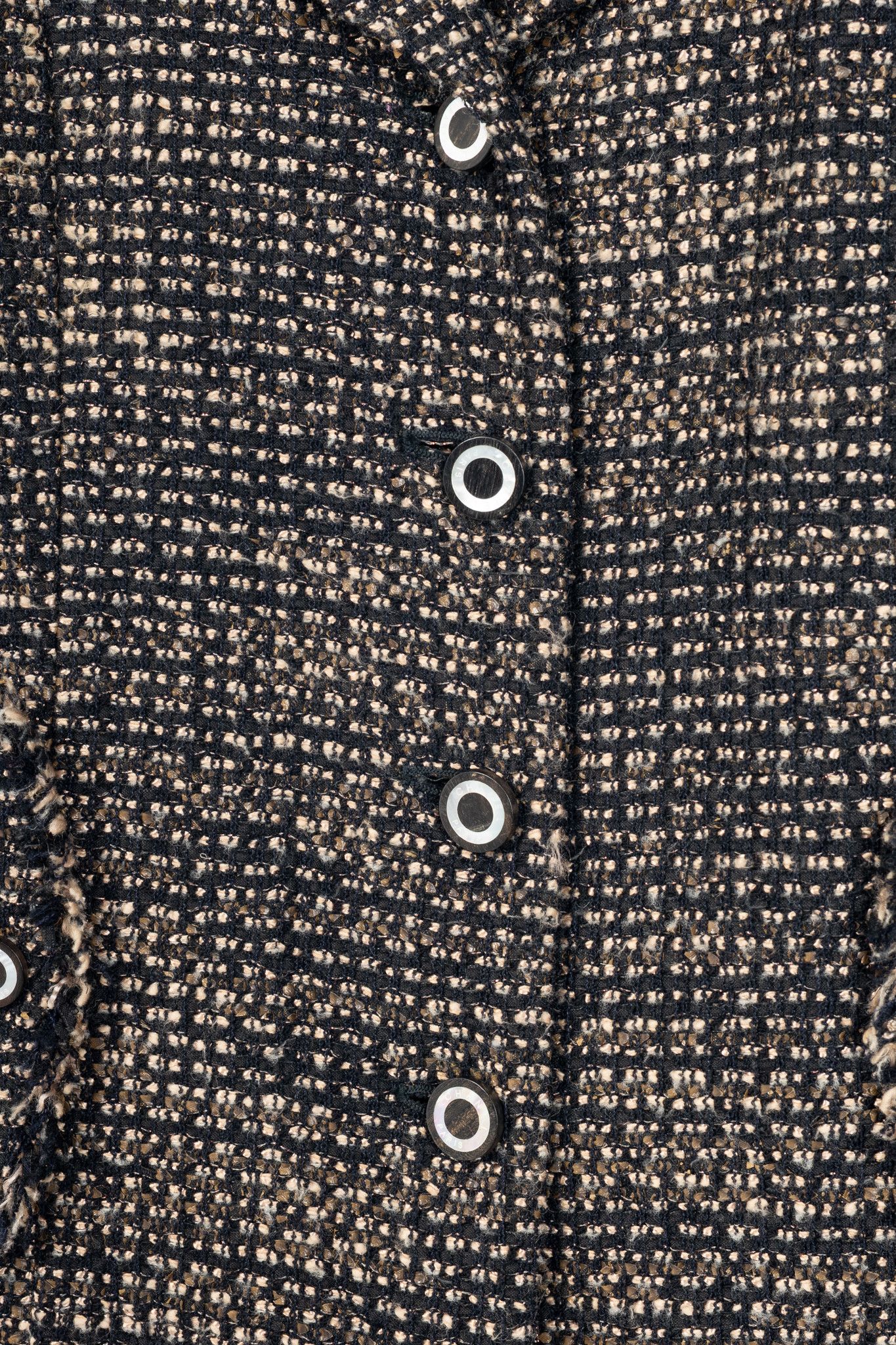 Chanel Chanel 03A Brown Wool-Blend Tweed Buttoned Blazer Size S / US 4 / IT 40 - 8 Thumbnail