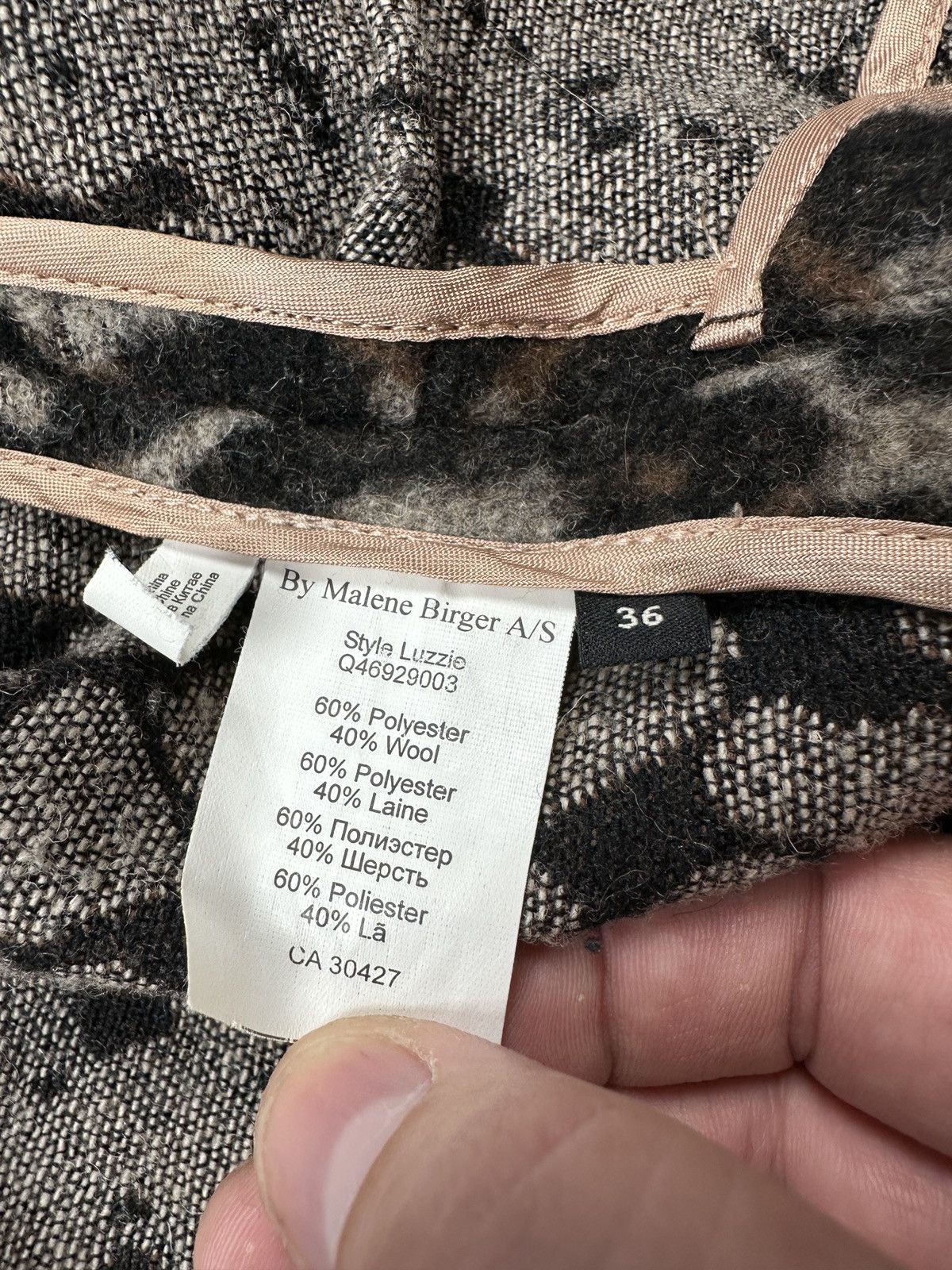 By Malene Birger Vintage By Malene Birger Leopard Wool Blend Cropped Top Zip Size S / US 4 / IT 40 - 11 Thumbnail