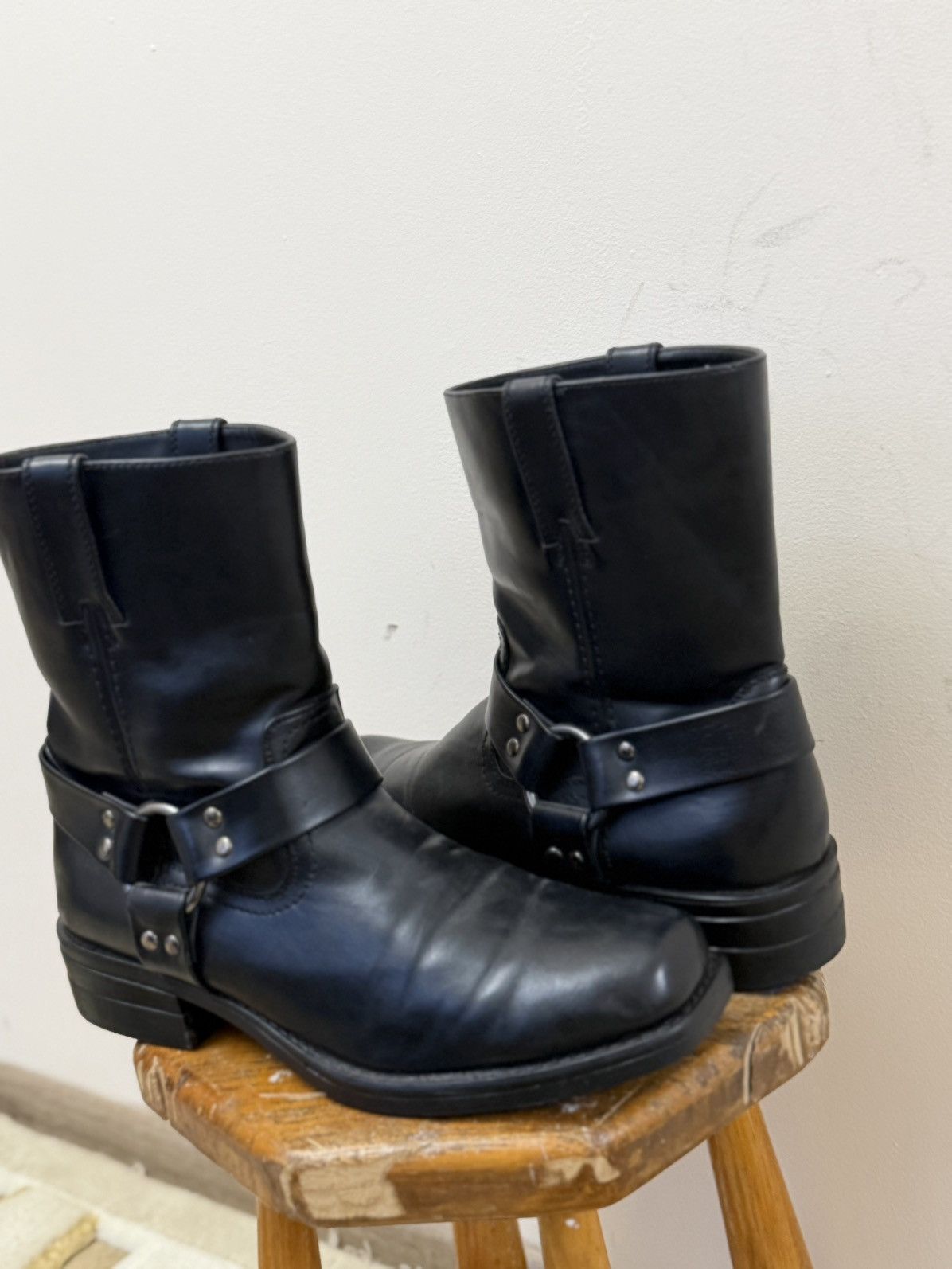 Vintage Vintage Leather Cowboy Biker Leather Guidi Vibe Boots Y2K Size US 9.5 / EU 42-43 - 5 Thumbnail