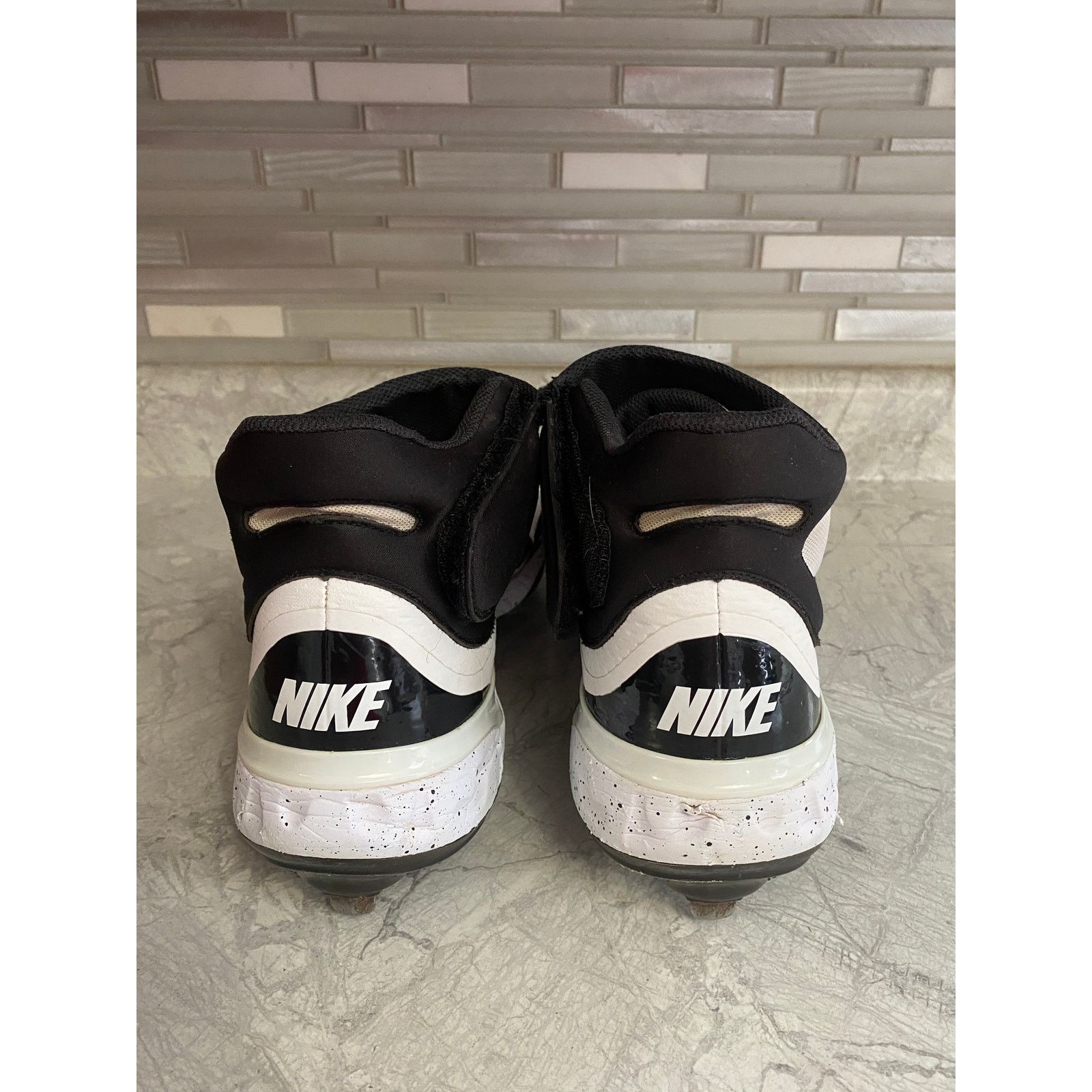 Nike Nike Huarache Black and White Metal Baseball Cleats Size 13 Size US 13 / EU 46 - 4 Thumbnail