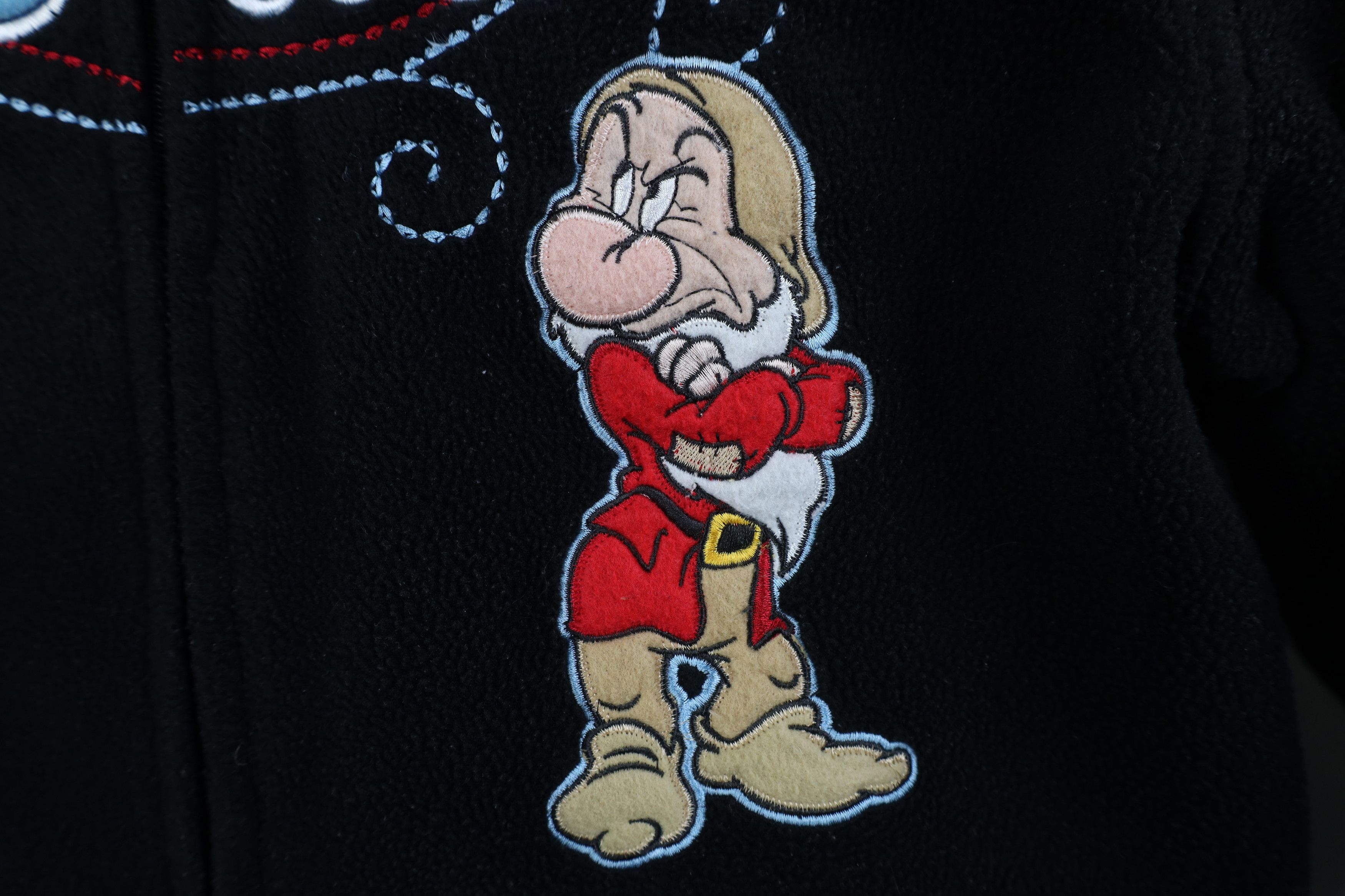 Disney Vintage Y2K Disney Grumpy Dwarf Fleece Full Zip Hoodie Size XL / US 12-14 / IT 48-50 - 5 Thumbnail