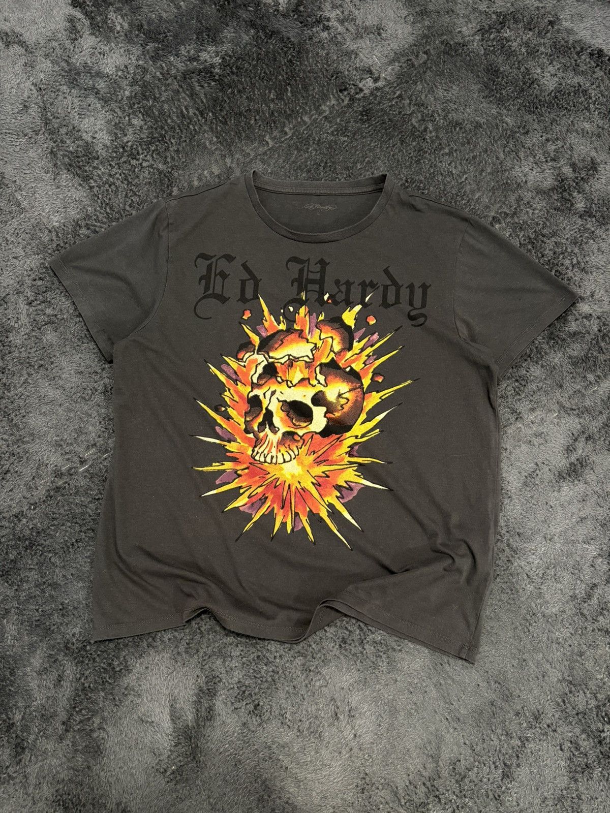 Ed Hardy Vintage Ed Hardy Y2K Affliction Style Skull Tee Size US L / EU 52-54 / 3 - 1 Thumbnail