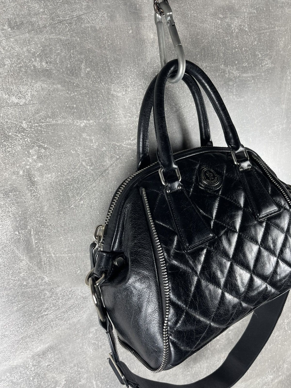 Moncler Moncler Cheryne Borsa Quilted Leather Tote CrossBody Bag Size ONE SIZE - 5 Thumbnail