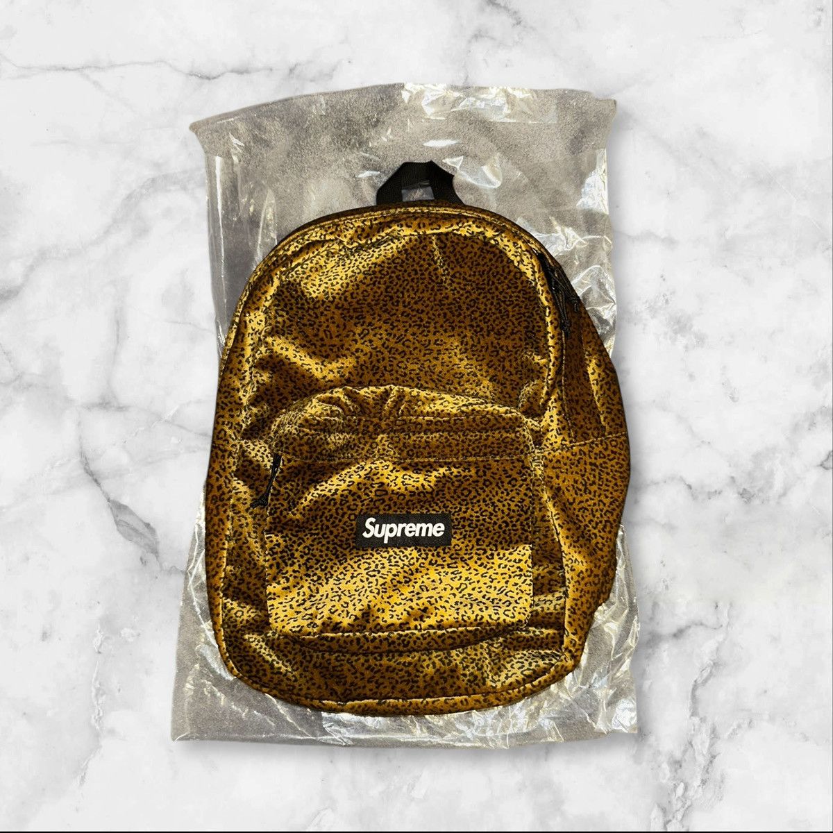 Supreme Supreme Velvet Backpack Tan Leopard | Grailed