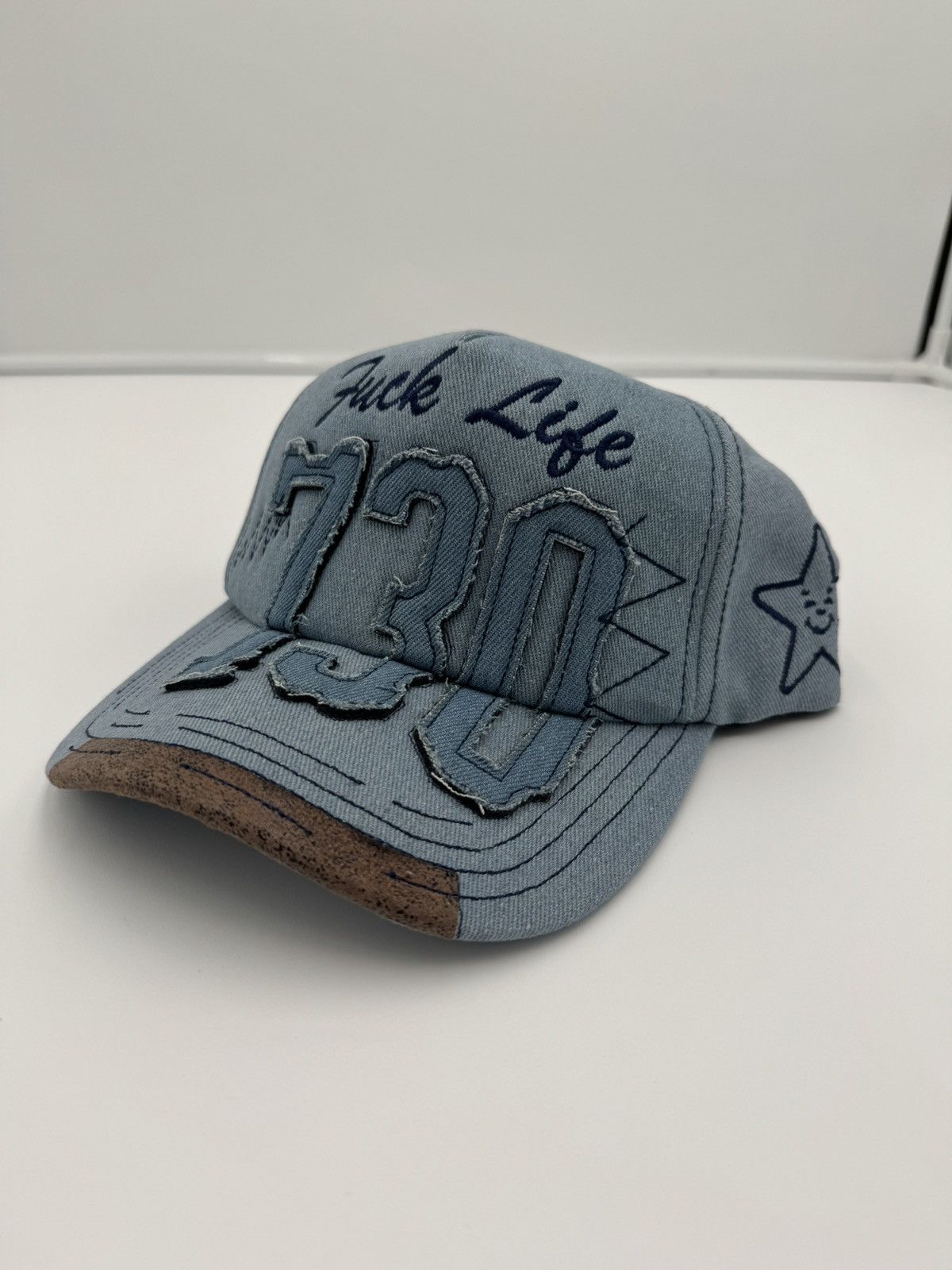 Asspizza Asspizza Fuck Life 730 Denim Hat | Grailed