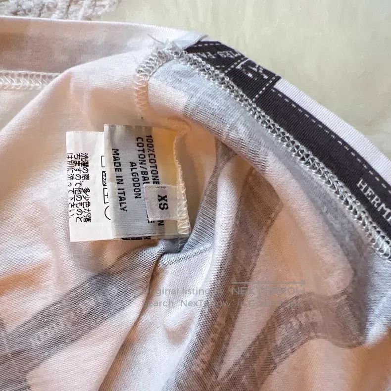 Hermes Hermes Vintage ribbon print long-sleeved T-shirt, 100% pur Size XS / US 0-2 / IT 36-38 - 6 Thumbnail