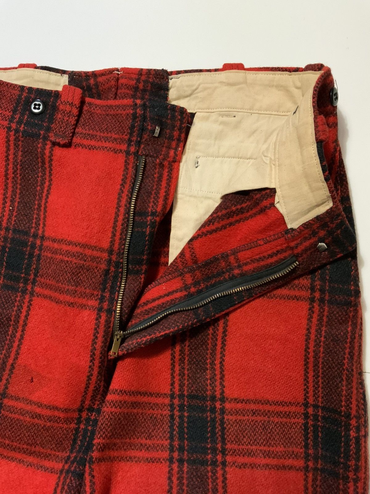 Vintage Vintage 1960s Boat Sail Drill Buffalo Plaid Wool Rapid Pants Size US 34 / EU 50 - 8 Thumbnail