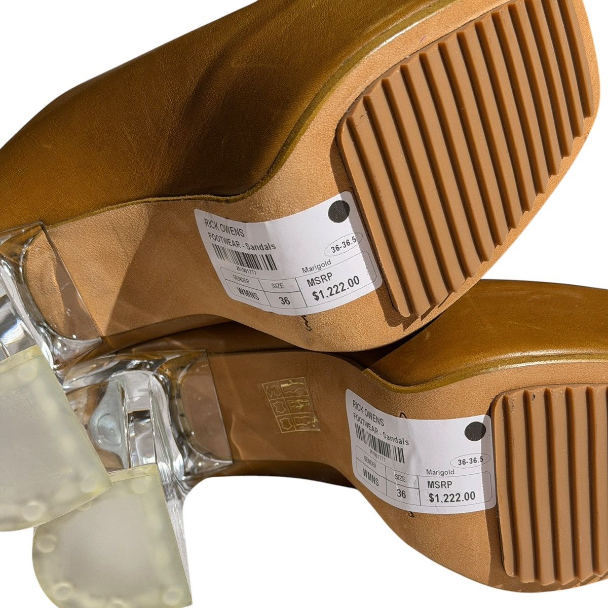 Rick Owens Bea arthur transparent heel mules Size US 6 / IT 36 - 3 Thumbnail