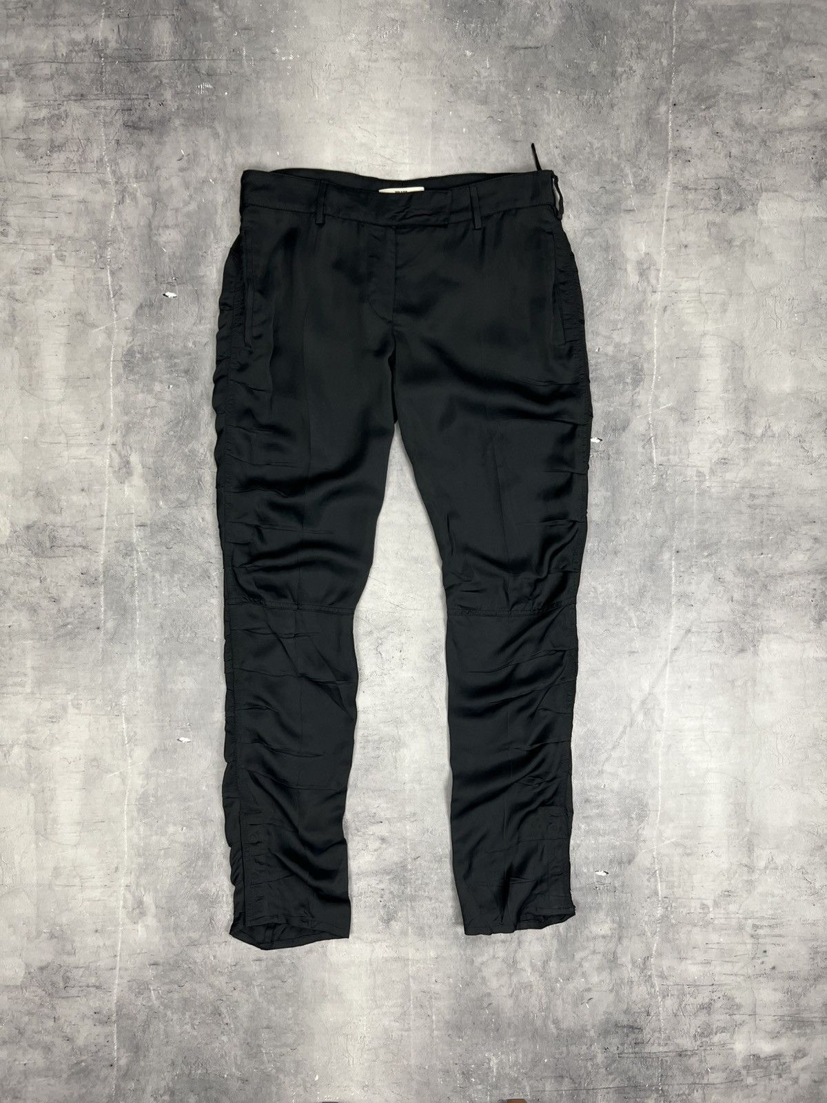 Prada Rare Prada Milano Black Tab Viscose Pants Size 42 Size 28" / US 6 / IT 42 - 1 Thumbnail