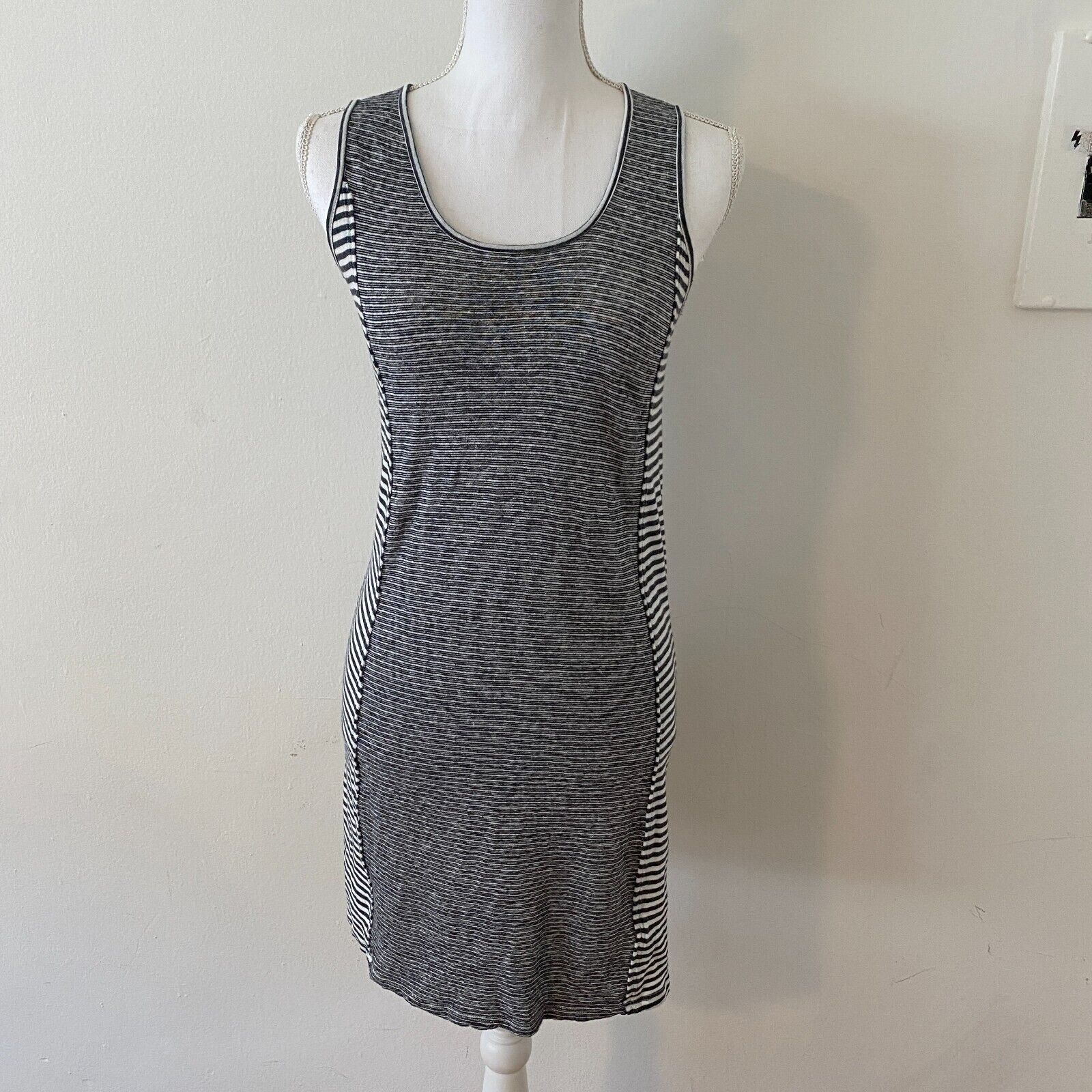 Splendid Splendid Black Gray & White Canal Stripe Tank Cover-up XS Size XS / US 0-2 / IT 36-38 - 1 Thumbnail