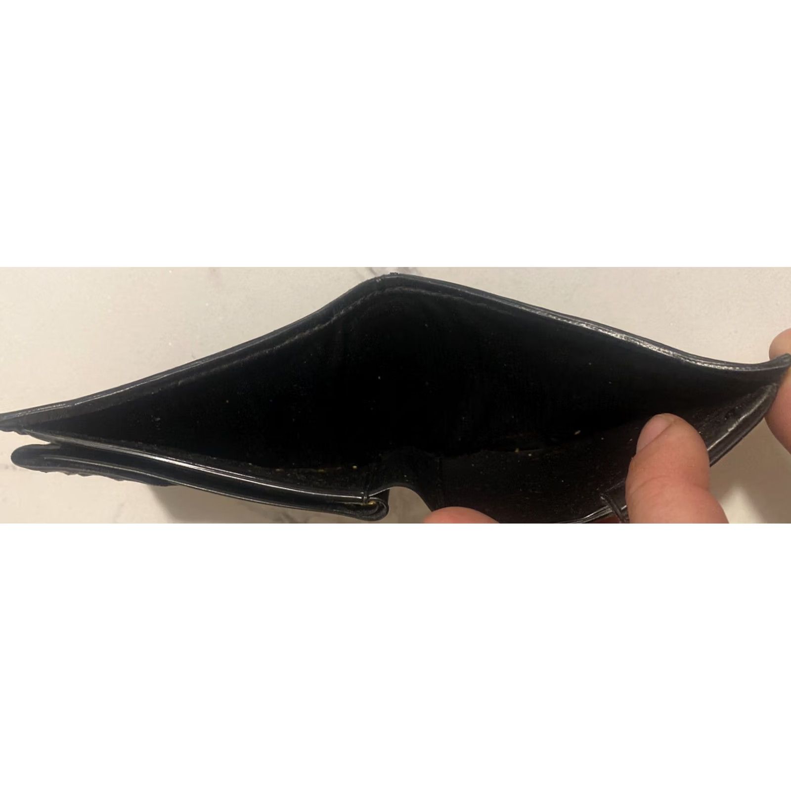 Vintage VINTAGE Black Ostrich Bifold Wallet Wodeco Fluor Drilling Services Size ONE SIZE - 6 Thumbnail