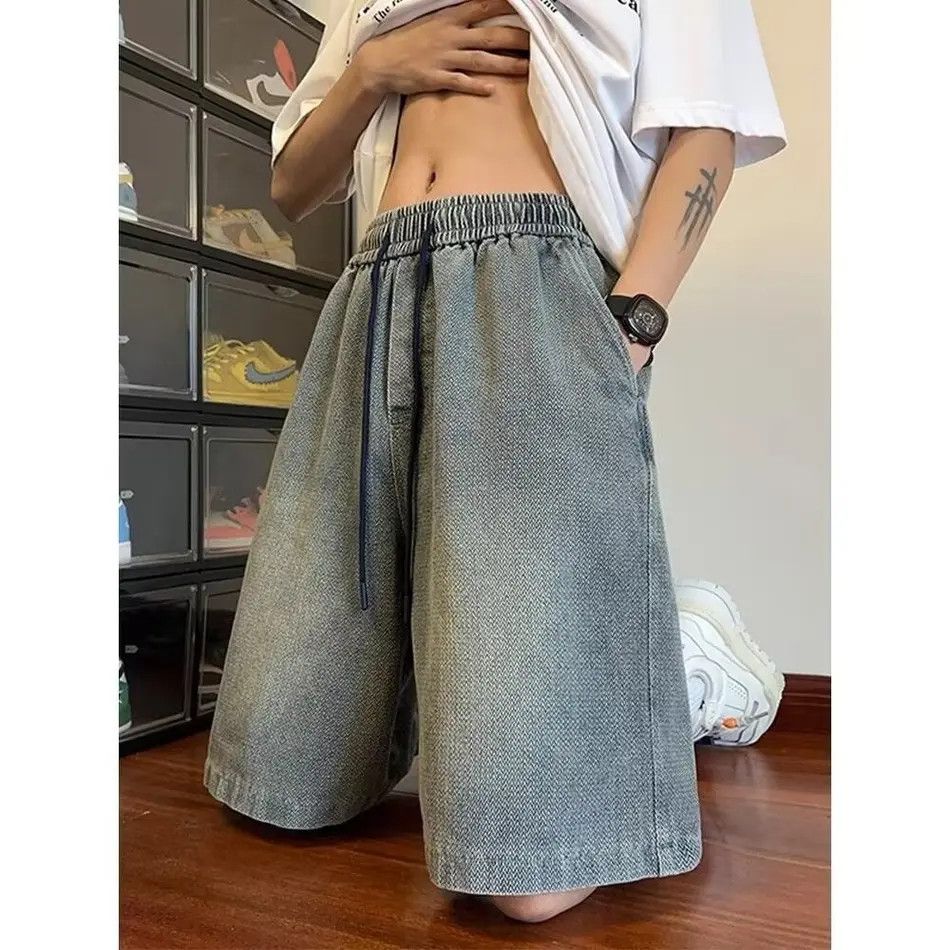 Japanese Brand × Jean Retro loose straight denim shorts Size US 32 / EU 48 - 5 Thumbnail