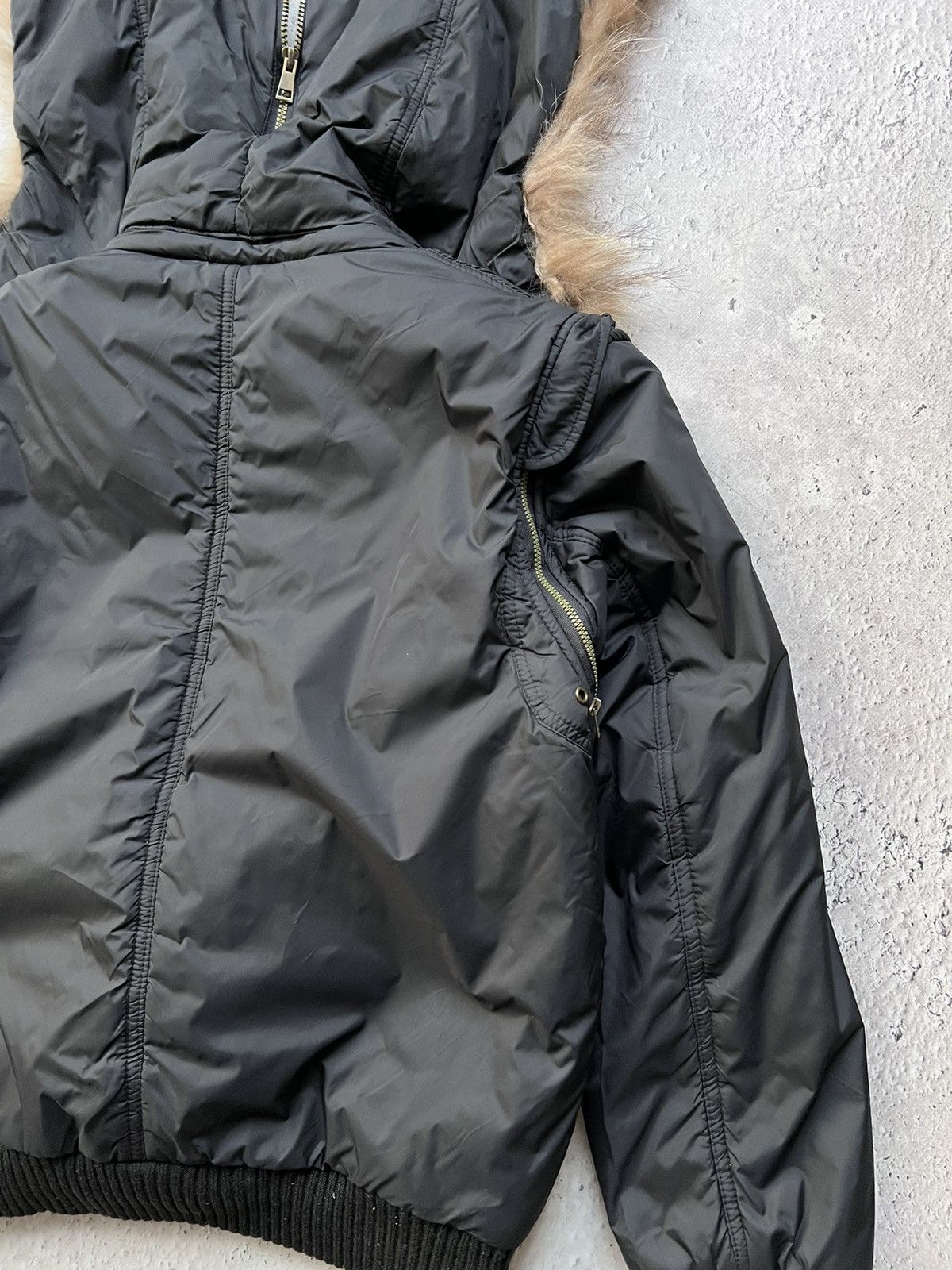 2000s Japanese Punk Grunge Fur HODED Jacket opium style