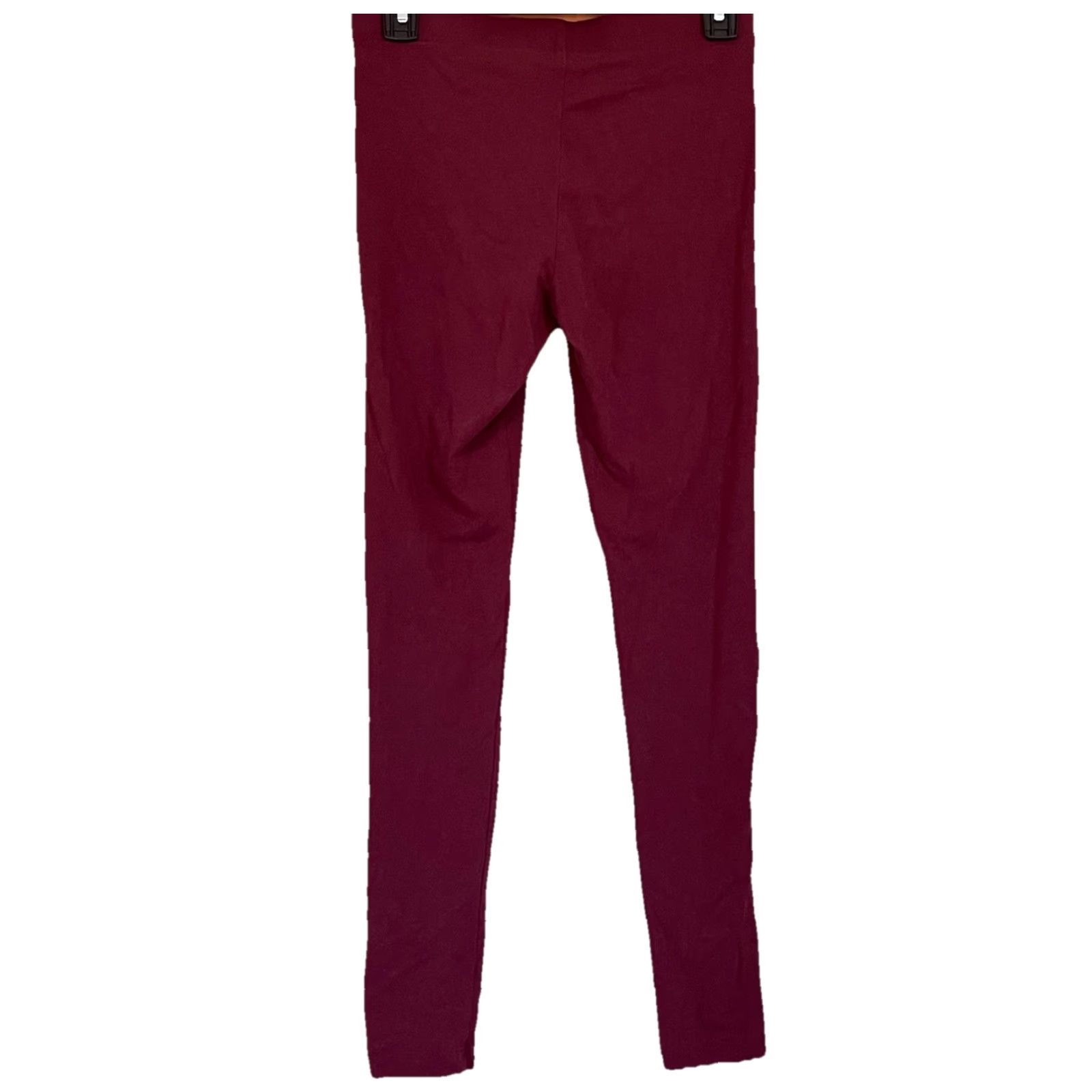 Vintage Aéropostale Burgundy High-Rise Perfect Leggings Cotton Women's Size Medium Size 32" / US 10 / IT 46 - 2 Thumbnail