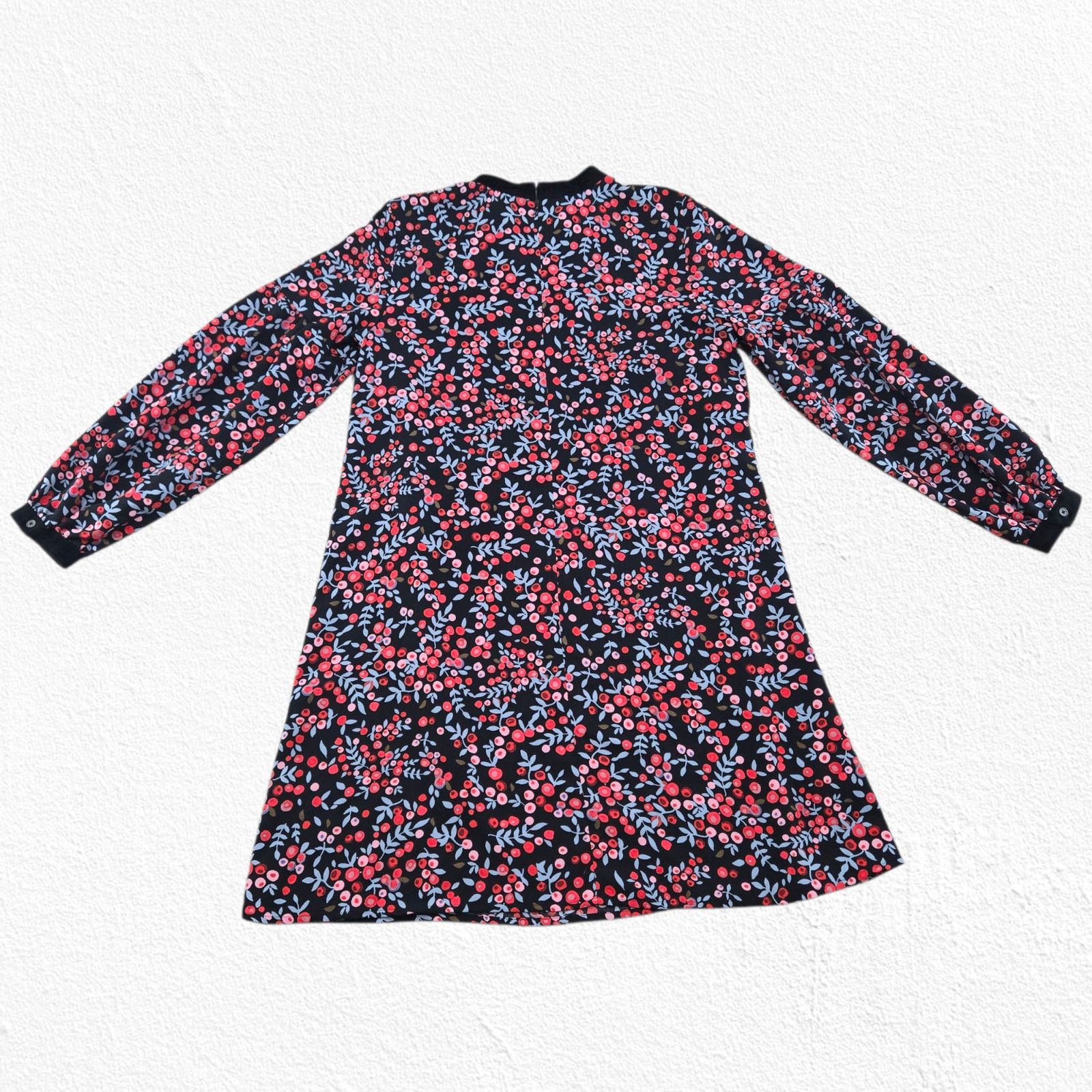 Loft LOFT Black Floral Berry Print Retro Dress Size Small Size S / US 4 / IT 40 - 12 Thumbnail