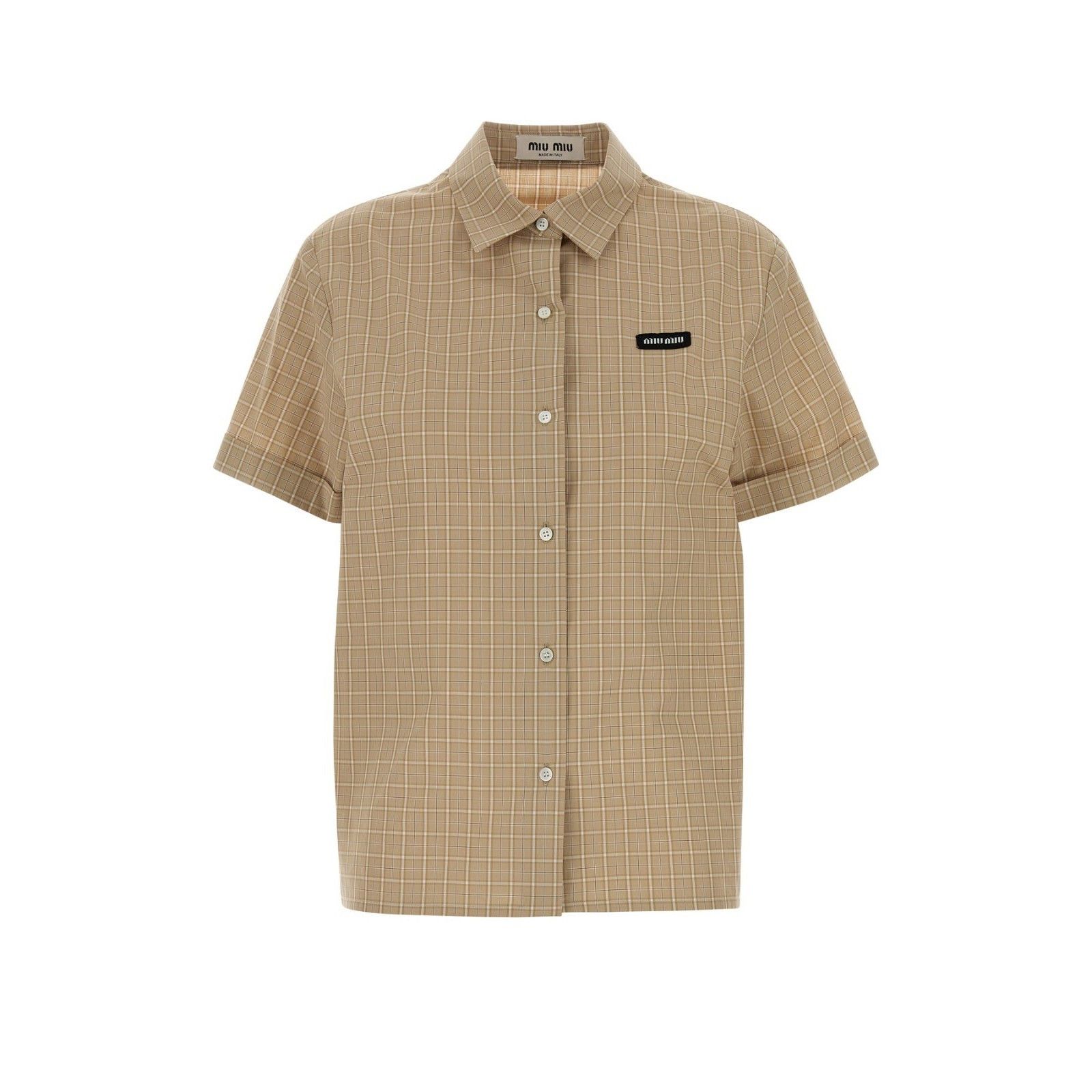 MIU MIU Embroidered Poplin Shirt New & Authentic (Women's si