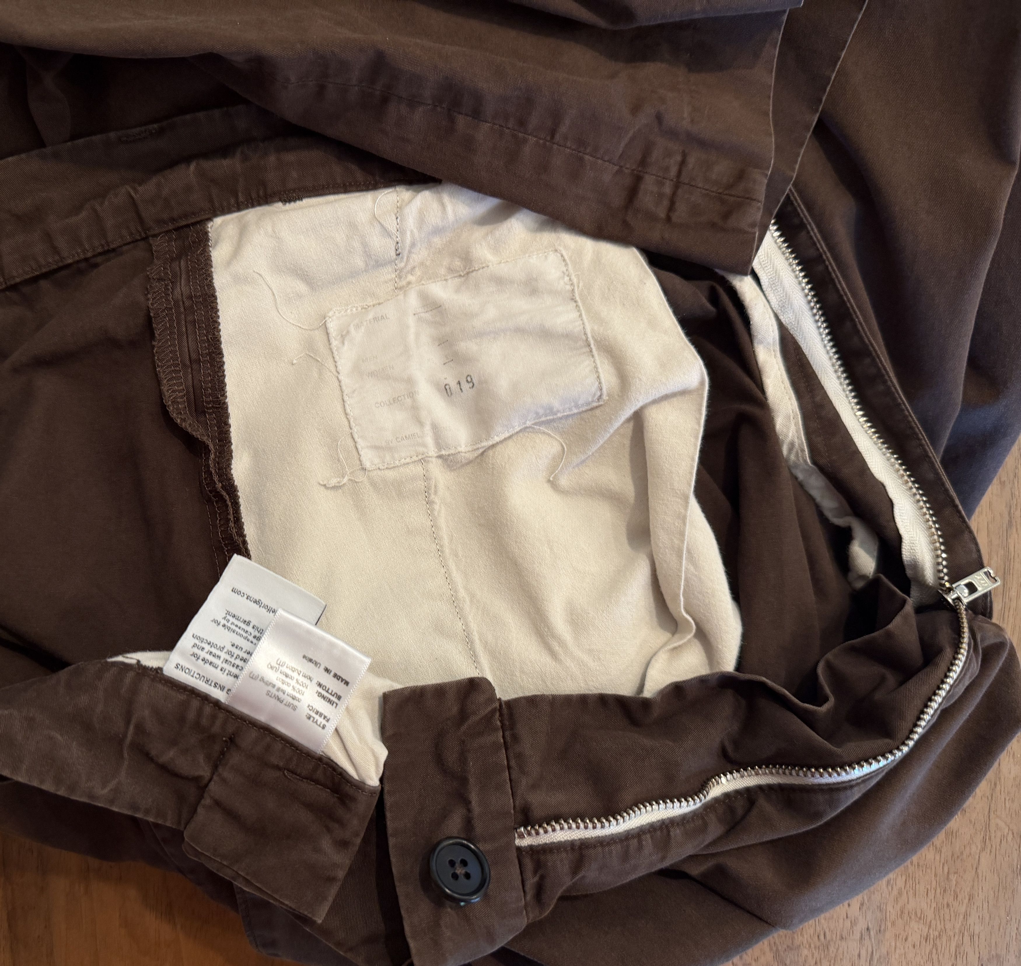 Camiel Fortgens Brown Cotton Twill Suit Pants Size US 30 / EU 46 - 4 Thumbnail