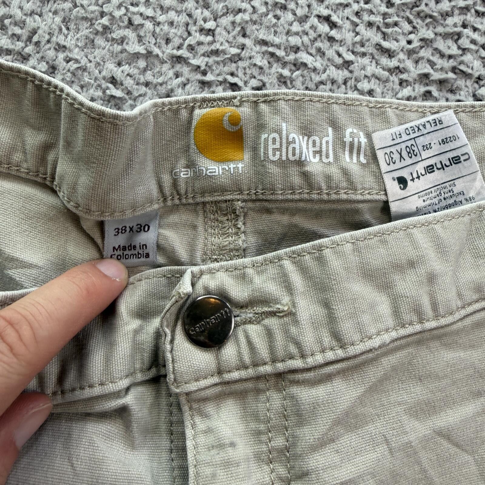 Carhartt Carhartt Relaxed Fit Work Pants Khaki Beige Style 38x30 Mens Size US 38 / EU 54 - 5 Thumbnail