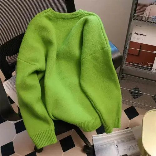 Japanese Brand Avocado green retro loose sweater Size S / US 4 / IT 40 - 2 Thumbnail