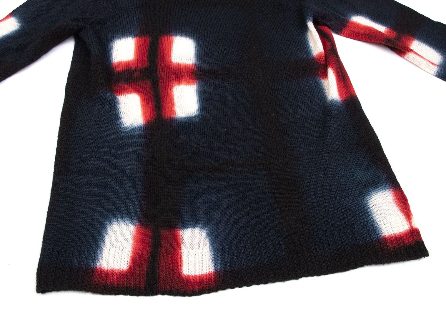 Yohji Yamamoto Yohji Yamamoto Wool Dyed Check Knit Navy Red Size US M / EU 48-50 / 2 - 7 Thumbnail