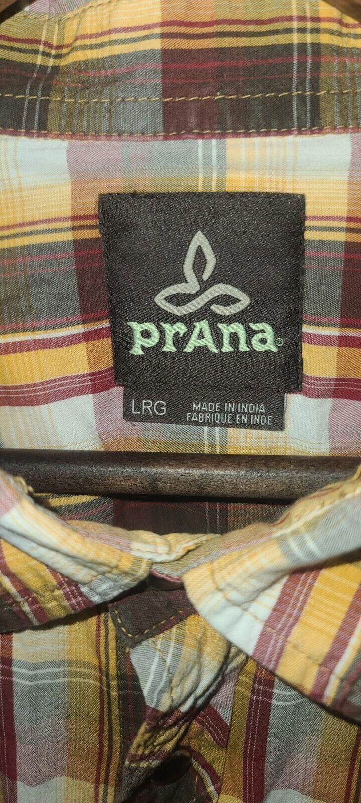 Prana Prana Shirt Men's Large Snap Button Up Plaid Short Sleeve Size US L / EU 52-54 / 3 - 5 Thumbnail
