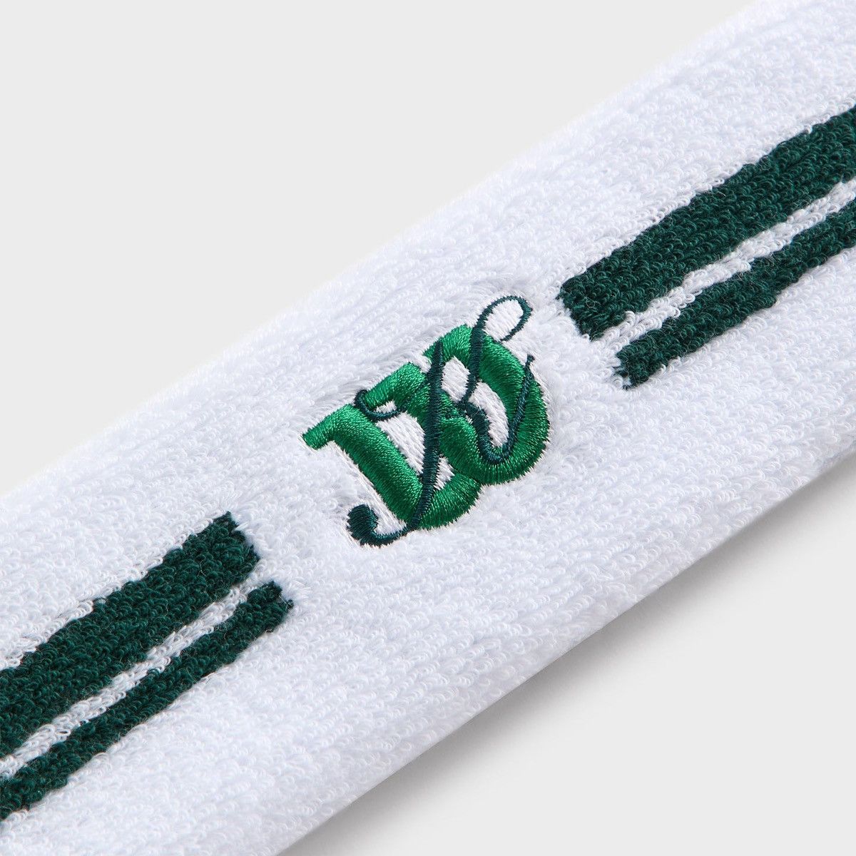 Kith × Wilson Kith for Wilson Terry Stripe Headband Sweatband White Green Size ONE SIZE - 4 Thumbnail