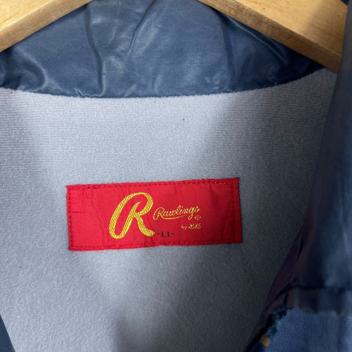 Vintage Vintage Rawlings Condors Nylon Bomber Jacket LL Navy Size US L / EU 52-54 / 3 - 4 Thumbnail