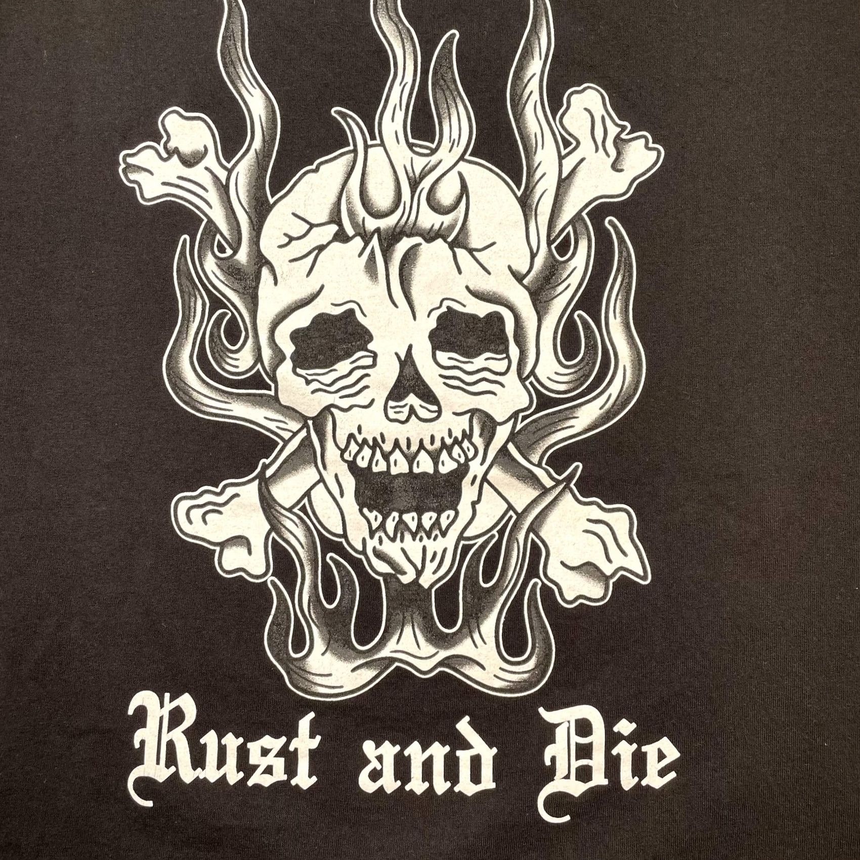 Gildan Kublai Khan Shirt Mens Large Black Rust And Die Skull Graphic Band Tee Gildan Size US L / EU 52-54 / 3 - 2 Thumbnail
