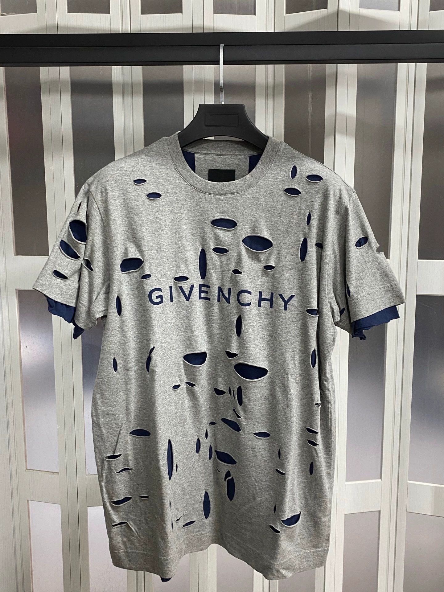 Givenchy givenchy distressed layered short sleeve t-shirt Size US XXS / EU 40 - 1 Thumbnail