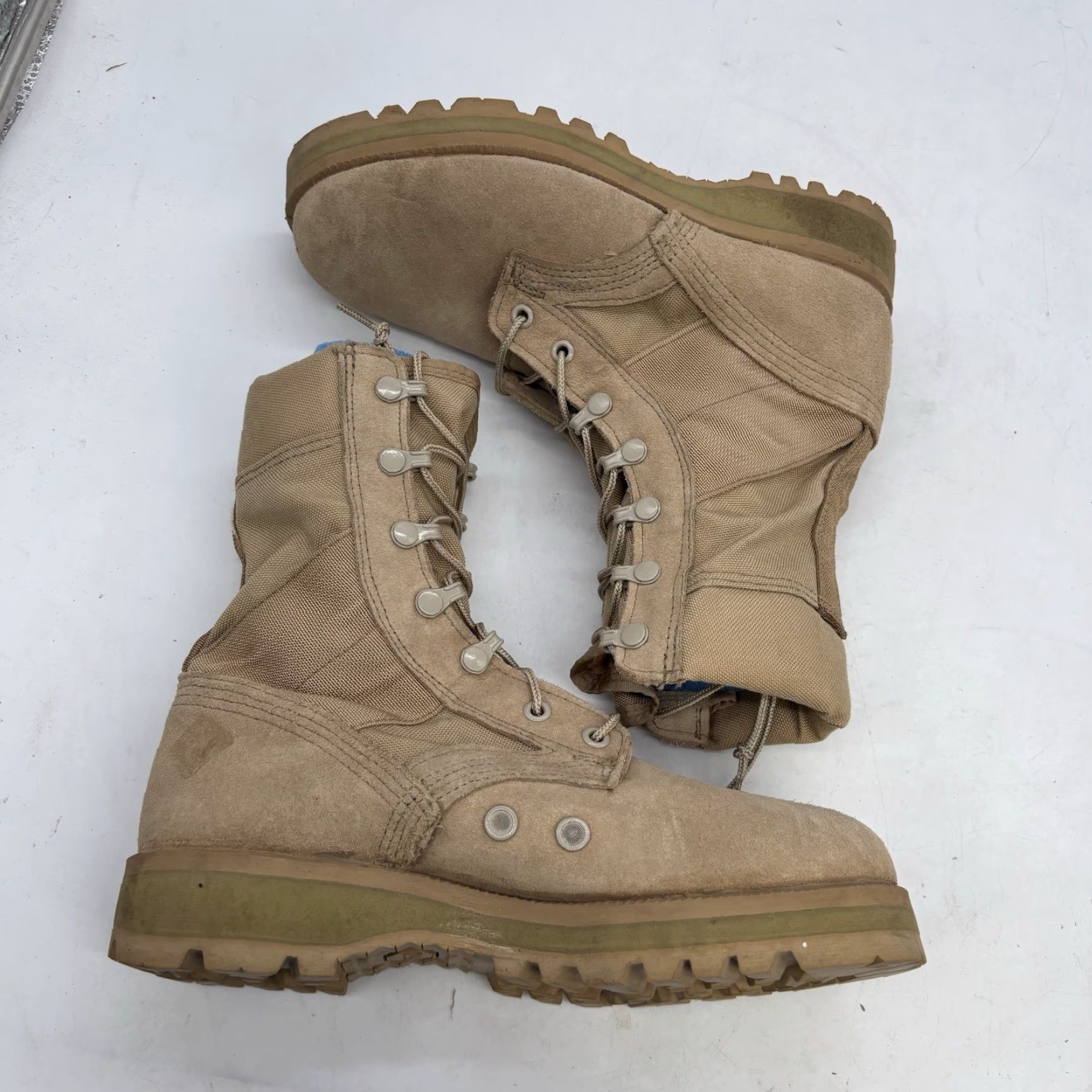 Vintage VINTAGE Altama Military Combat Boots Mens 5.5 Coyote Brown Waterproof Leather Mid-Calf Shoe Size US 5.5 / EU 38 - 3 Thumbnail