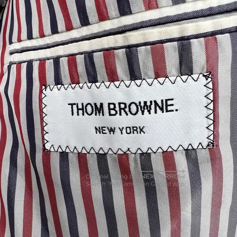 Thom Browne Thom Browne Dark gray striped lining jacket Size US L / EU 52-54 / 3 - 6 Thumbnail