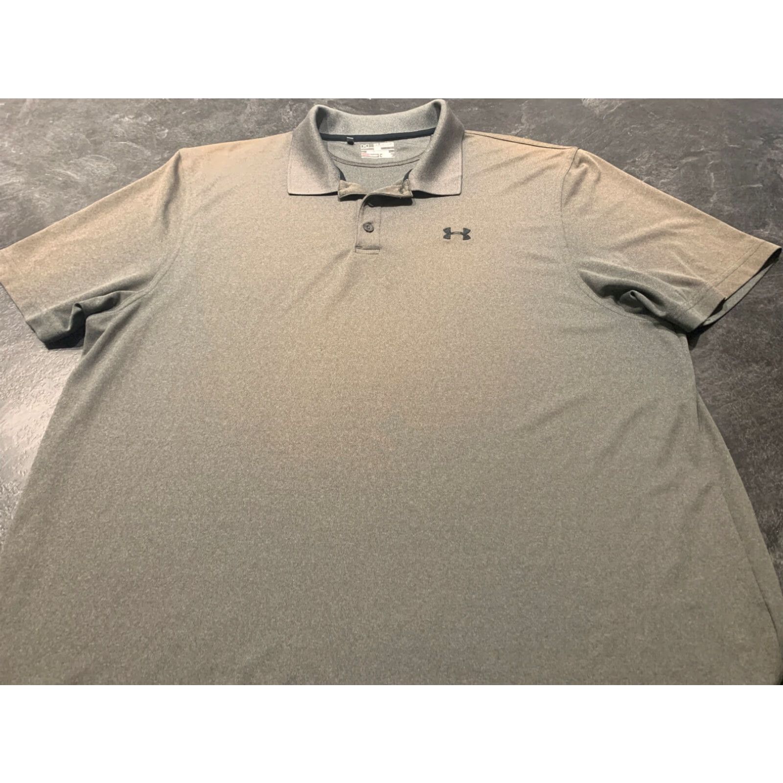 Under Armour Under Armour HeatGear Golf Polo Shirt Short Sleeve Gray Mens 2XL Moisture Wicking Sports Size US XXL / EU 58 / 5 - 1 Thumbnail