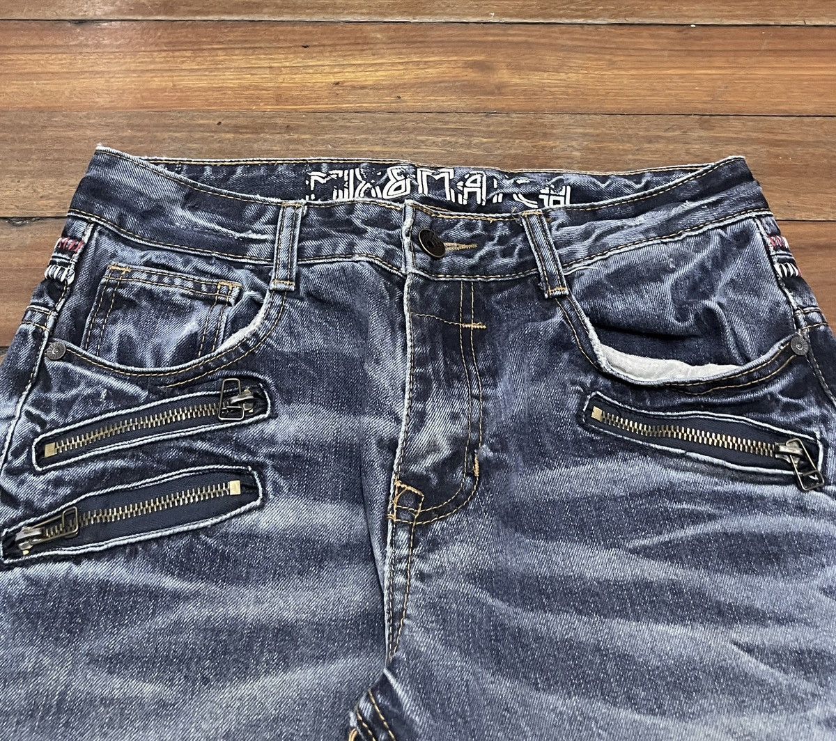 Japanese Brand Rare Design Vintage Japanese Brand Mix & Match Jeans 2000s Size US 30 / EU 46 - 3 Thumbnail