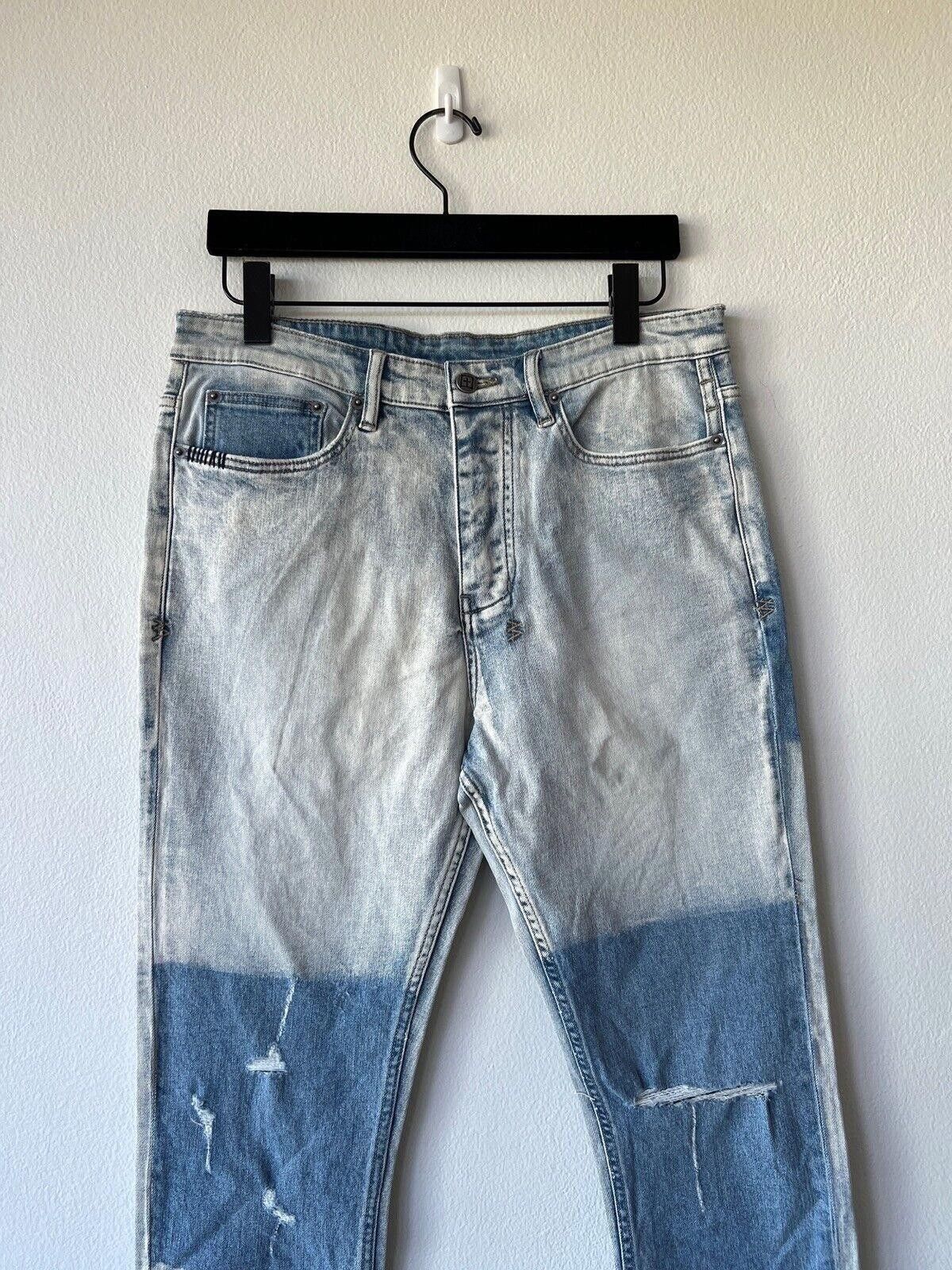 Ksubi new Ksubi mens denim jean 32 blue wolfgang two tone rip Size US 32 / EU 48 - 2 Thumbnail