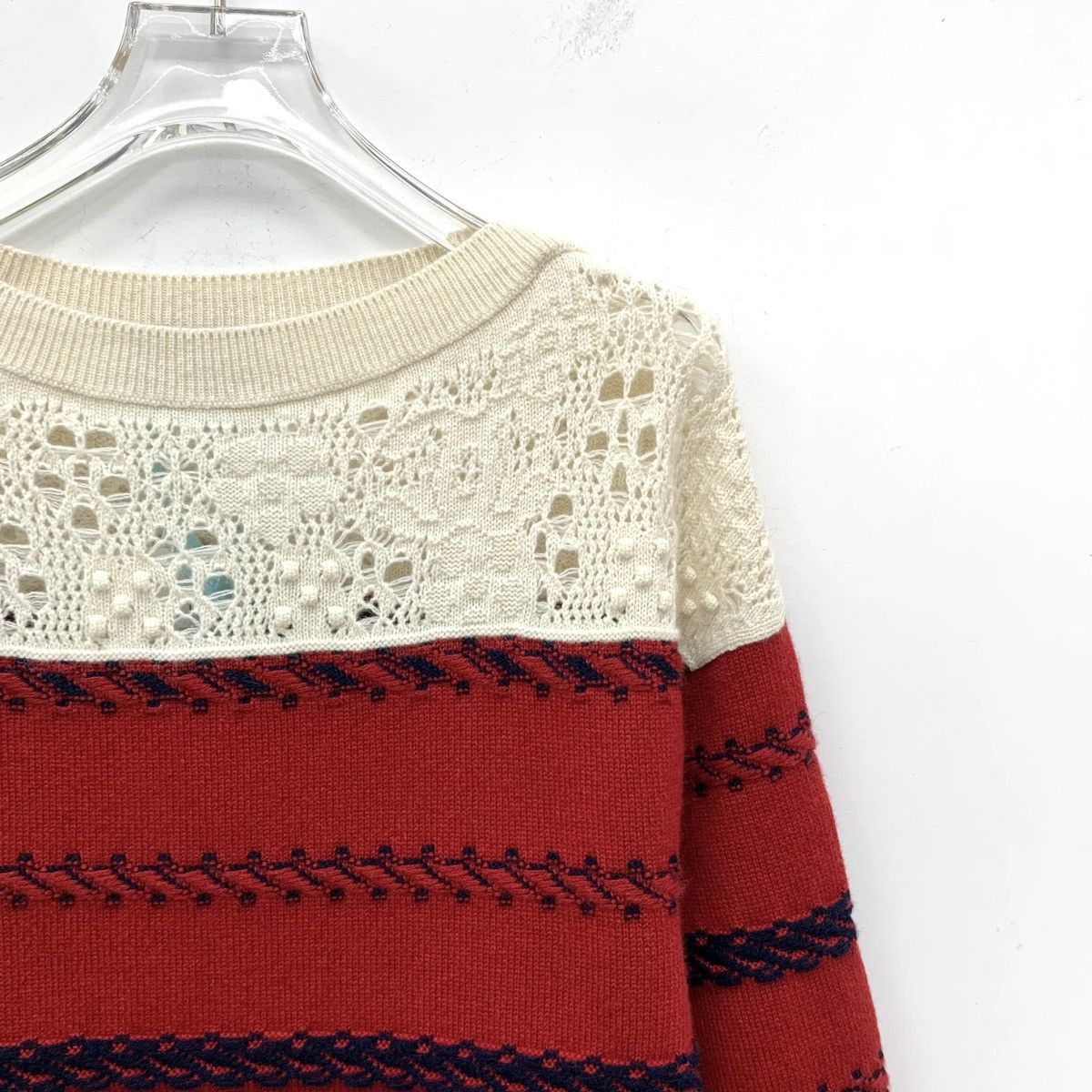Chanel Chanel Striped Cashmere Long Sleeve Knit Sweater K26WX Size XXS / US 00 / IT 34 - 3 Thumbnail