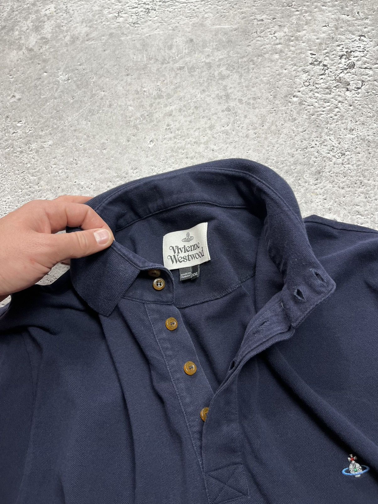 Vivienne Westwood Vivienne Westwood Navy Polo Shirt Size XXL Size US XXL / EU 58 / 5 - 9 Thumbnail