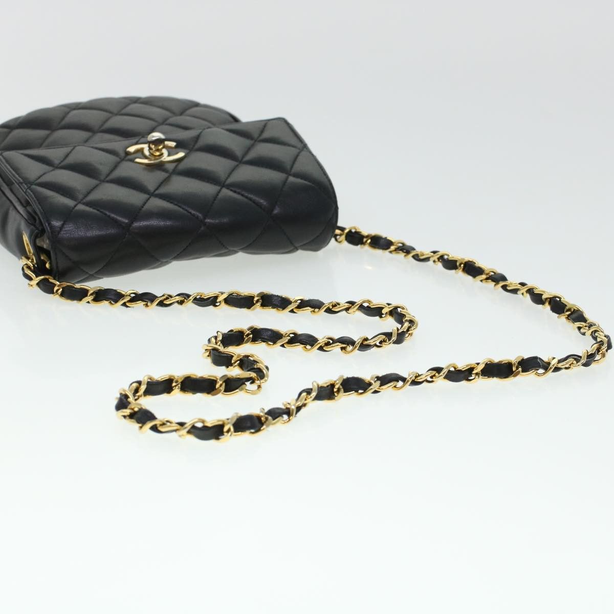 Chanel CHANEL Matelasse Turn Lock Chain Shoulder Bag Lamb Skin Size ONE SIZE - 6 Thumbnail