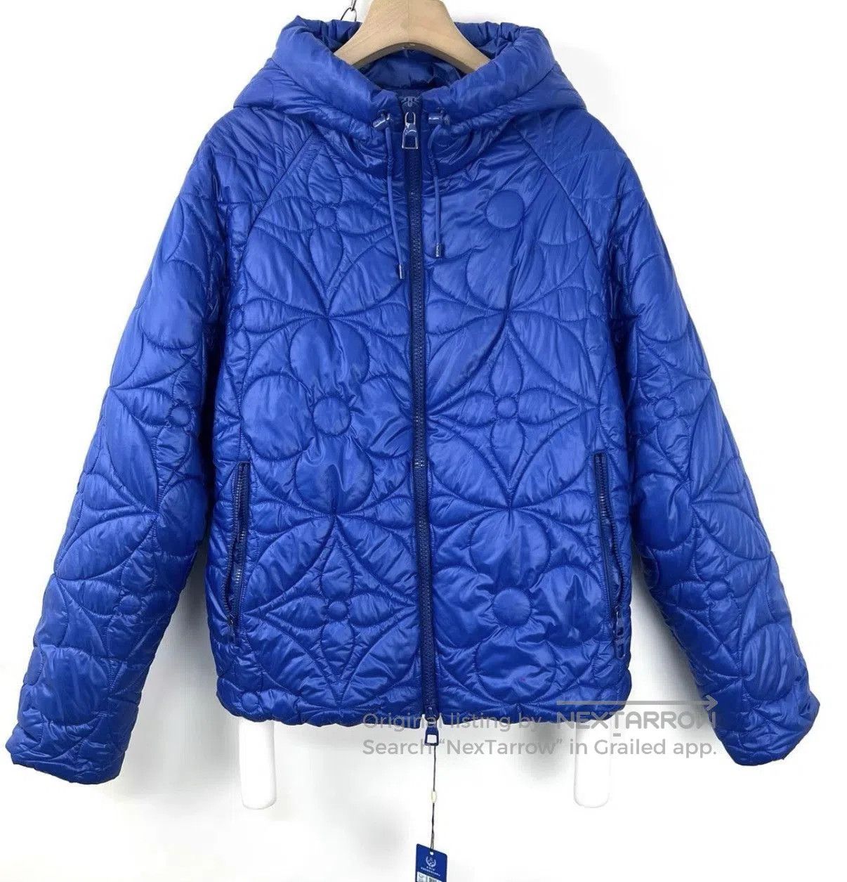 Louis Vuitton Blue Quilted Hooded Jacket . Size US M / EU 48-50 / 2 - 1 Thumbnail