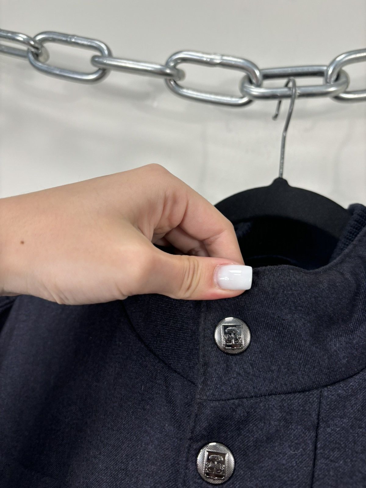 Corneliani Corneliani ID Men’s Navy Dual Closure Zip Snap Padded Jacket Size US M / EU 48-50 / 2 - 12 Thumbnail