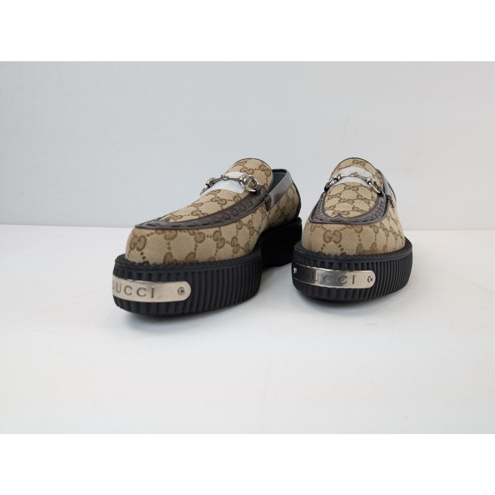 Gucci o1rshd1 GG canvas Moccasin Fabric Creeper Loafers Boots Size US 11 / EU 44 - 7 Thumbnail