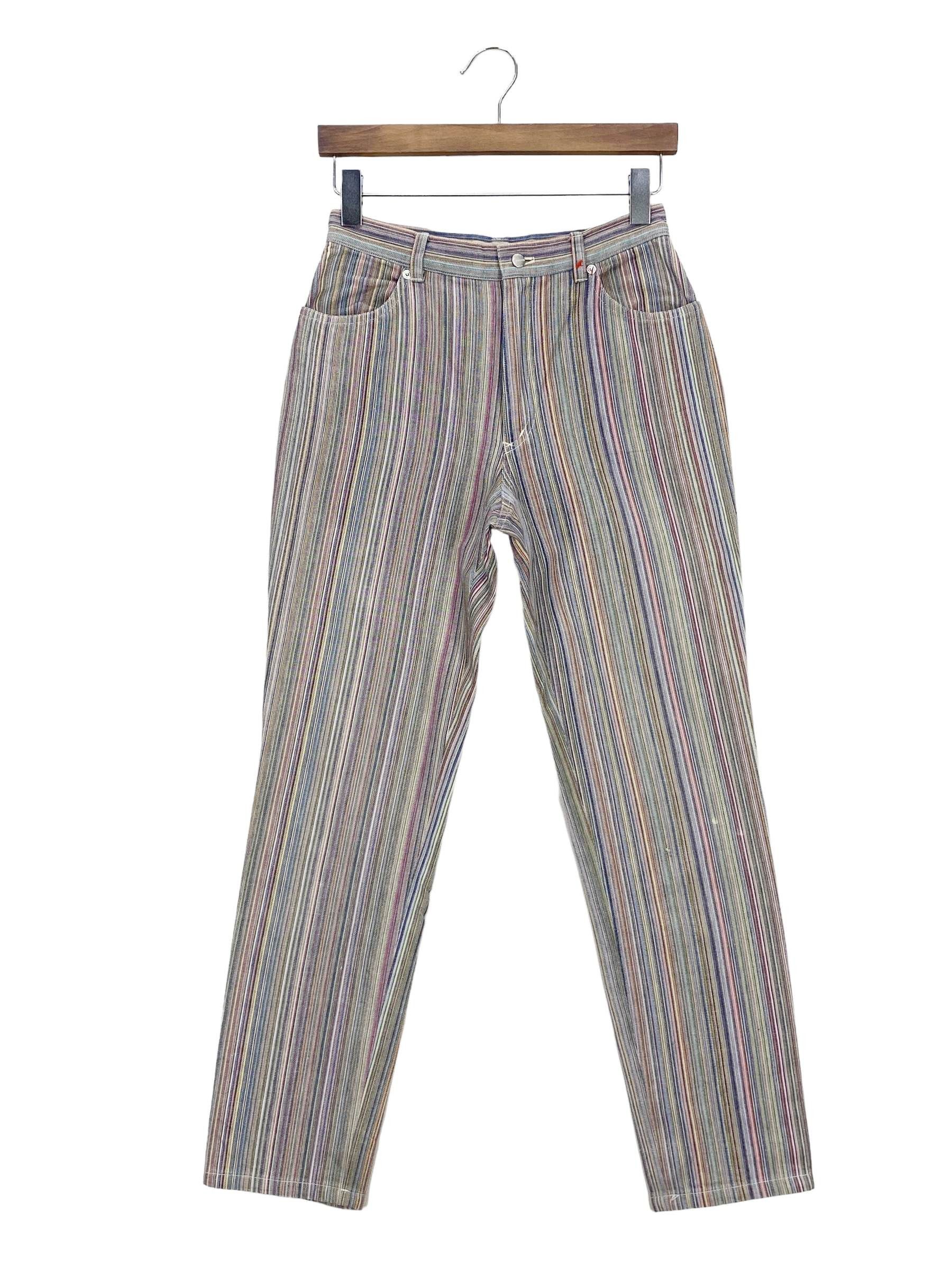 image of Distressed Denim Vert Dense Jeans Stripes Hickory Jeans, Men's (Size 26)