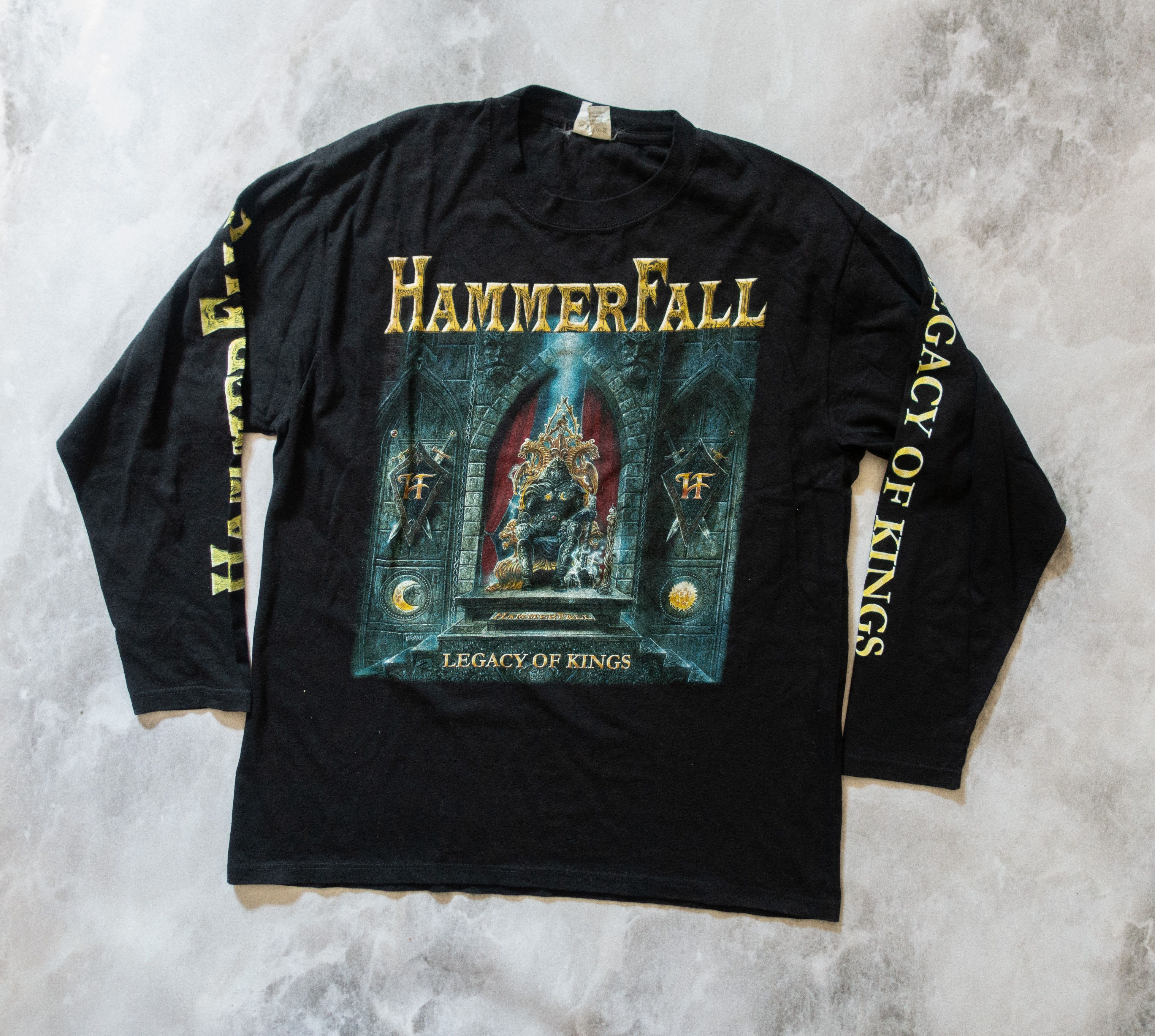 Band Tees × Vintage Vintage 90s Hammerfall Longsleeve Promodoro XL Size US XL / EU 56 / 4 - 1 Thumbnail