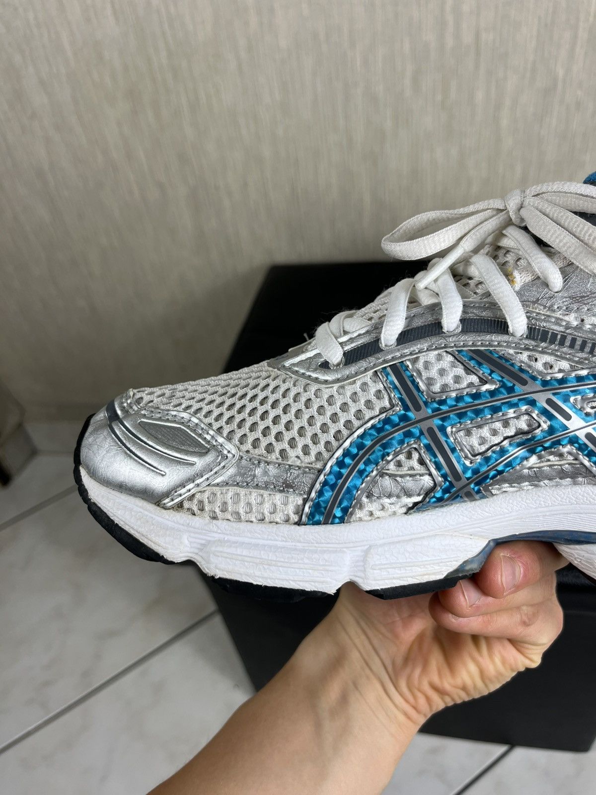 Asics × Vintage Vintage Asics Gel-Stratus 3 y2k mesh silver sneakers shoes Size US 9.5 / EU 42-43 - 11 Thumbnail