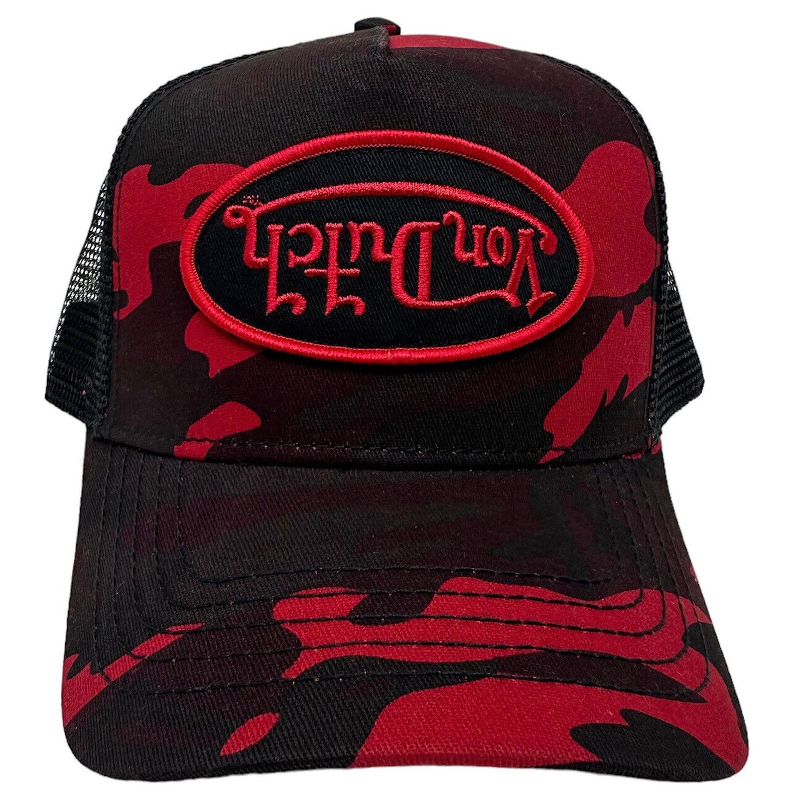 Von Dutch Von Dutch Trucker Hat Red Rambo Camo Upside Down Logo Patch Size ONE SIZE - 2 Thumbnail