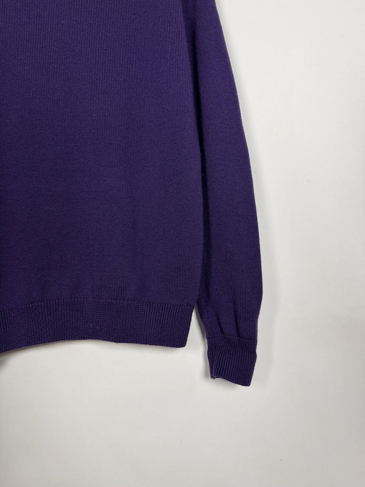 Aquascutum Aquascutum Golf Wool Sweater Cable Knit Pullover Purple Sz M Size US M / EU 48-50 / 2 - 14 Thumbnail