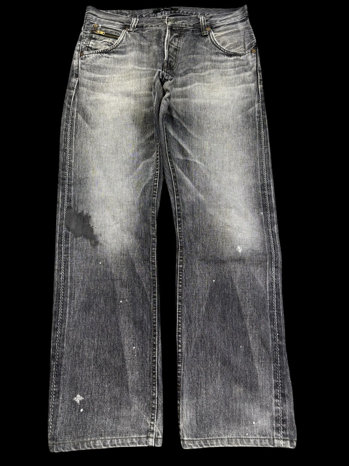 Japanese Brand Vintage Johnbull Paint Selvedge Denim F742 Size US 33 - 1 Thumbnail