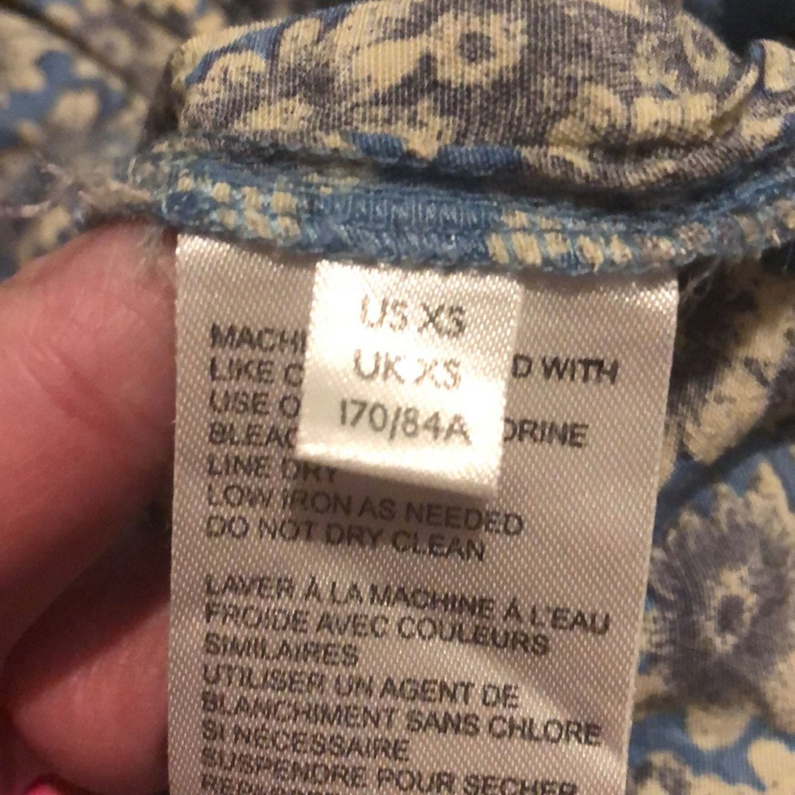 Free People Free People Blue Sunflower Print Lace Up Mini Dress Size XS / US 0-2 / IT 36-38 - 7 Thumbnail